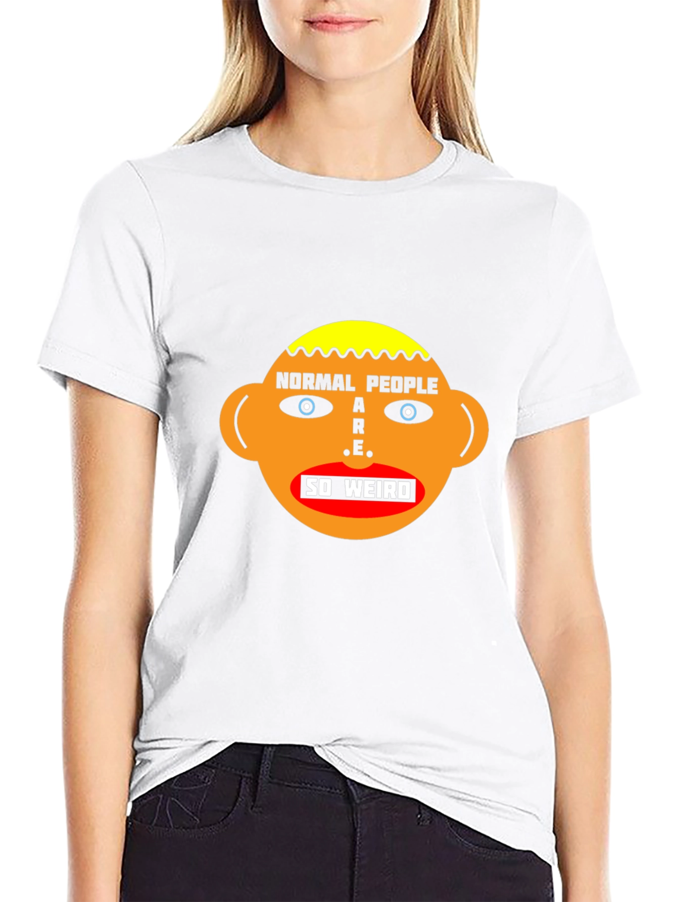 Normal People Are Weird Graphic Tee - Black