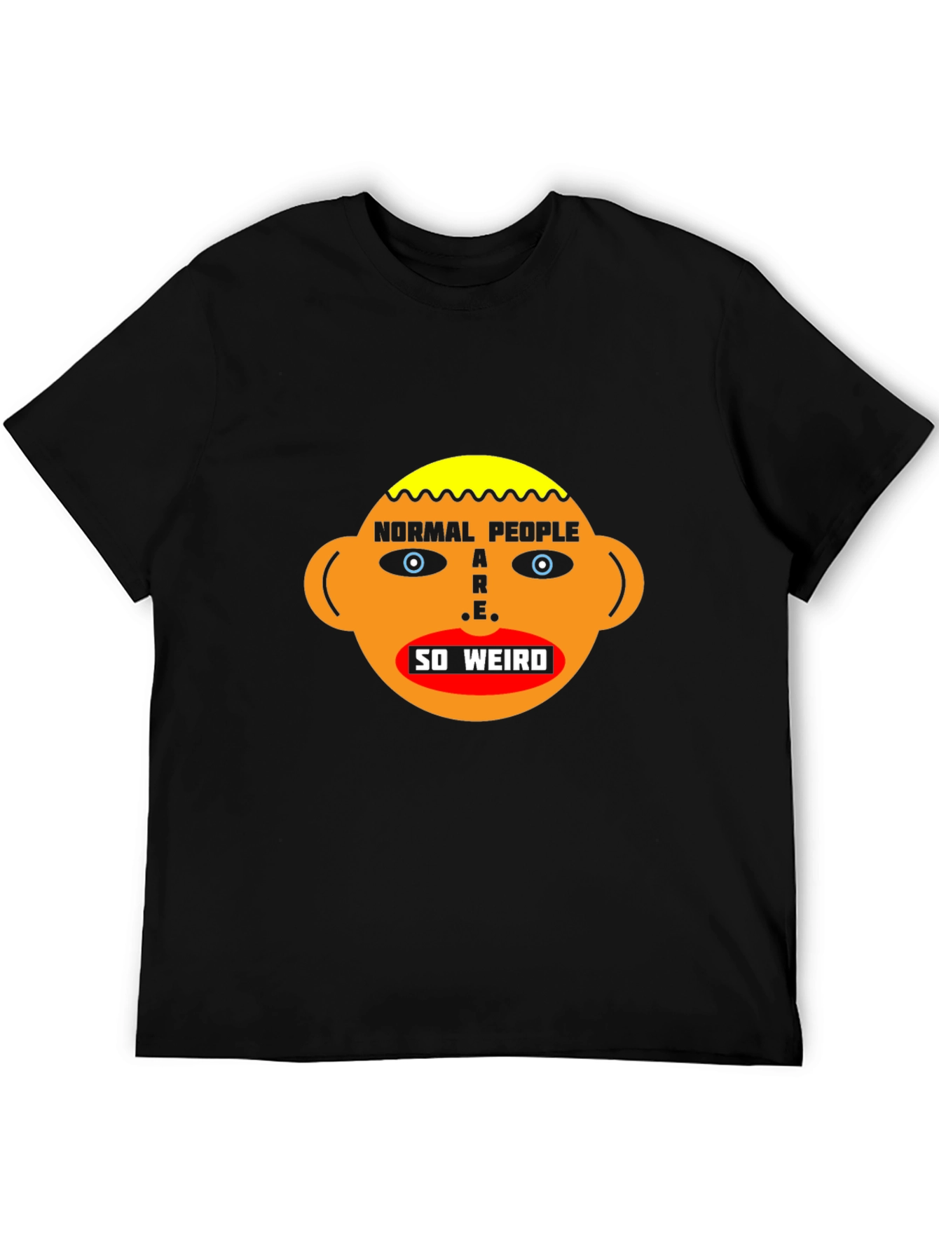 Normal People Are Weird Graphic Tee - Black