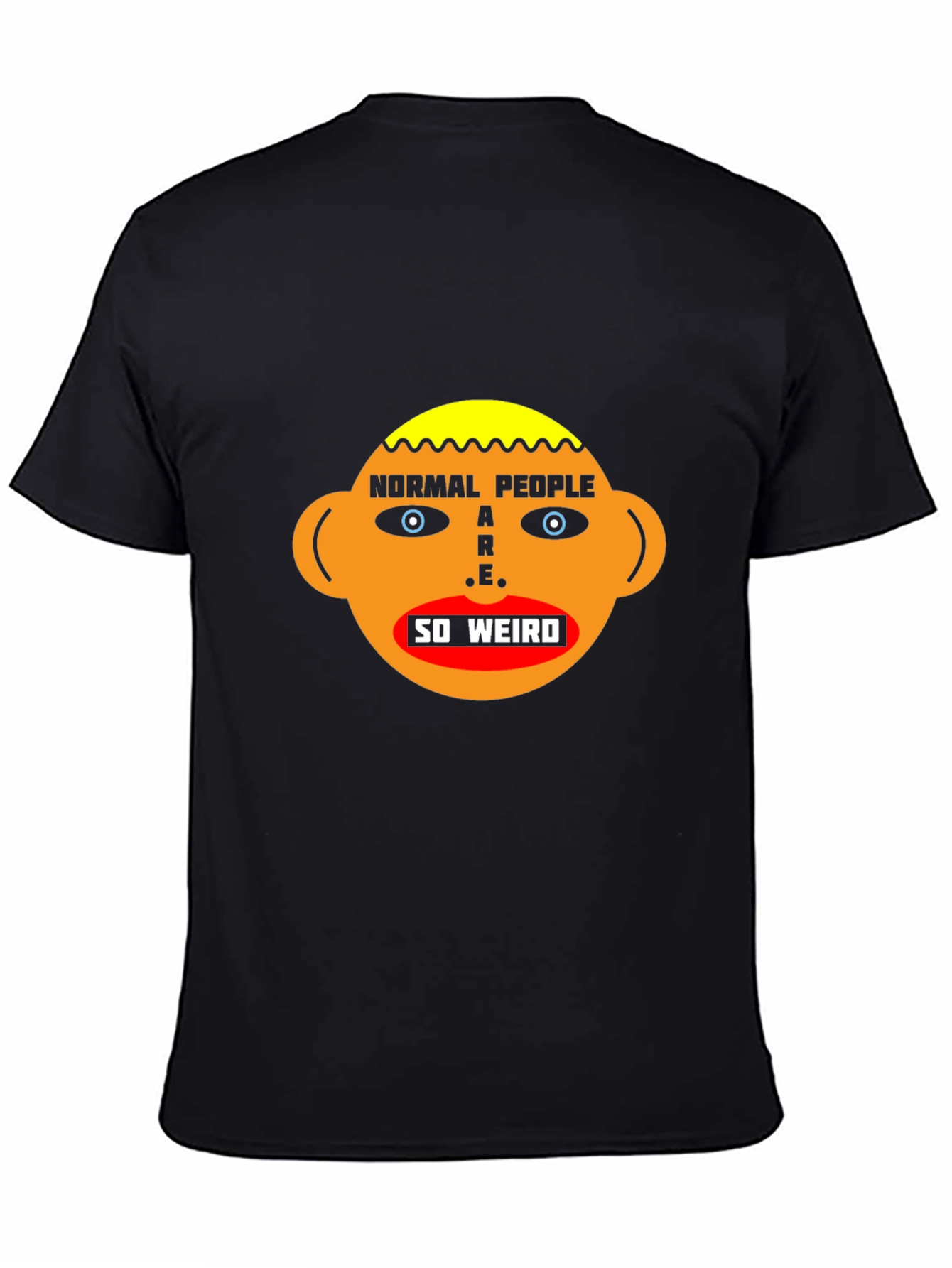 Normal People Are Weird Graphic Tee - Black