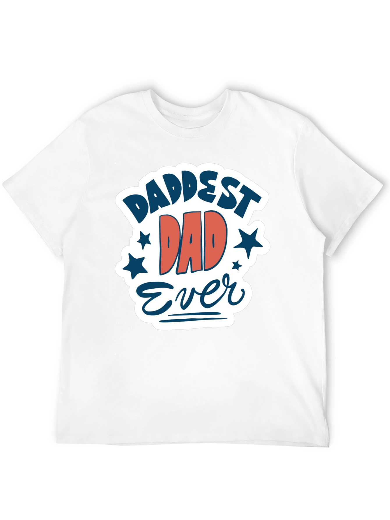 Daddest Dad Ever Graphic Tee - Black Cotton Blend