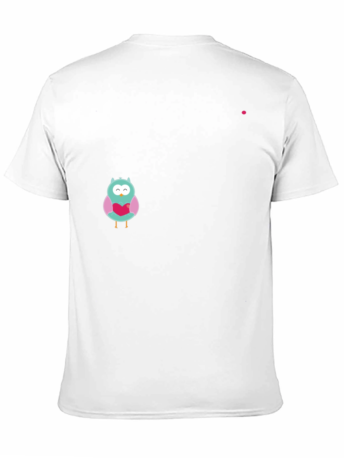 Owl With Heart Graphic Black T-Shirt