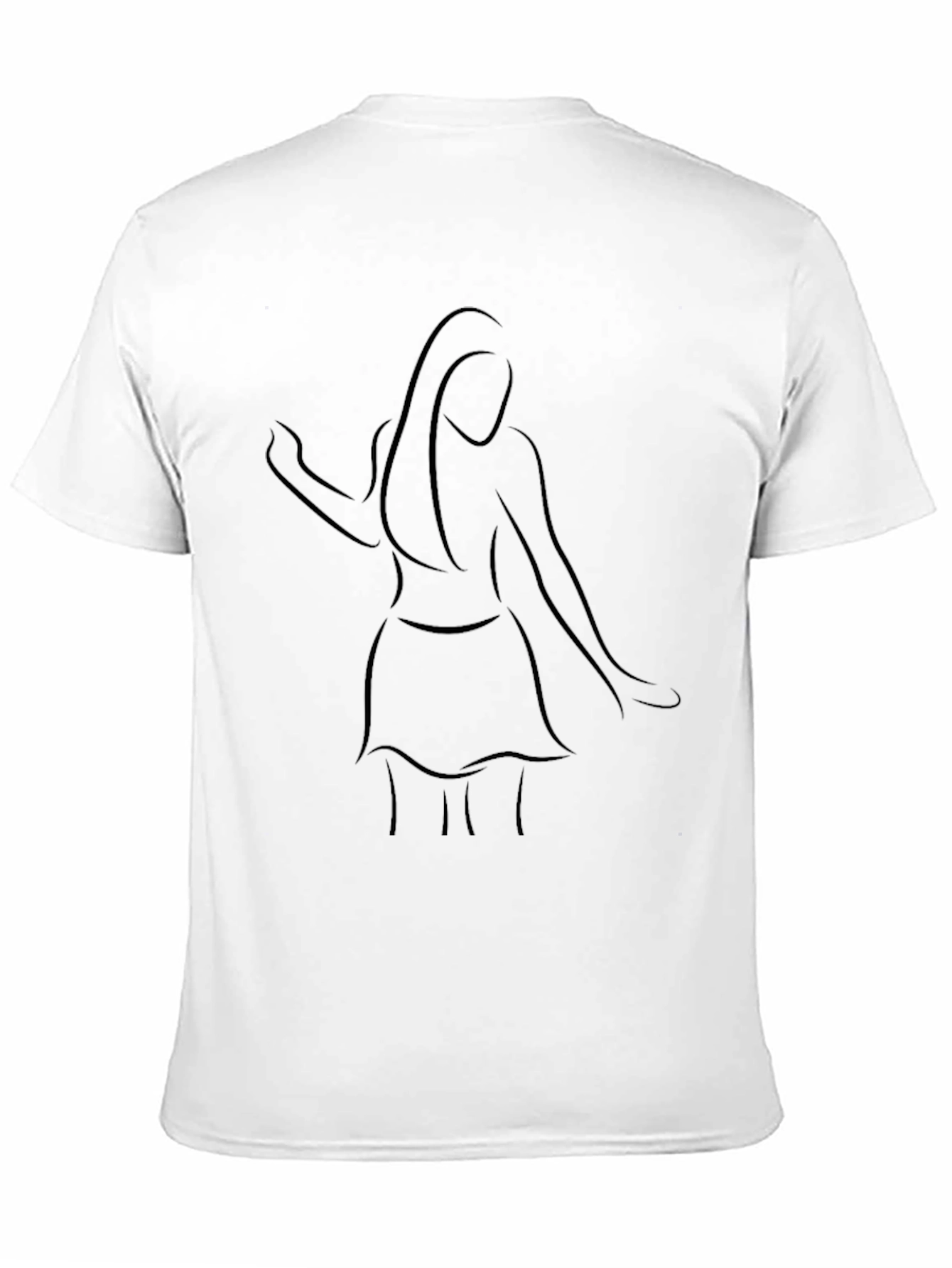 Silhouette Woman Graphic Black T-Shirt