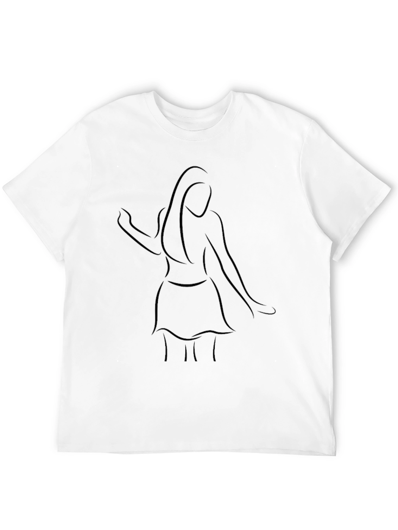 Silhouette Woman Graphic Black T-Shirt