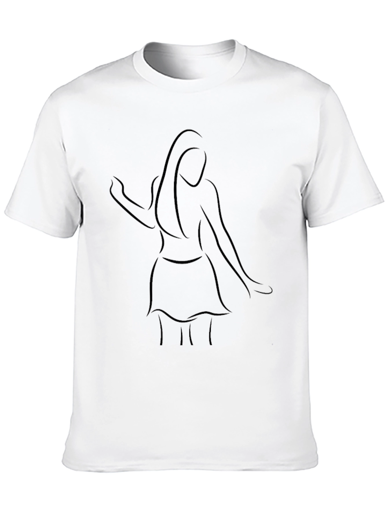 Silhouette Woman Graphic Black T-Shirt