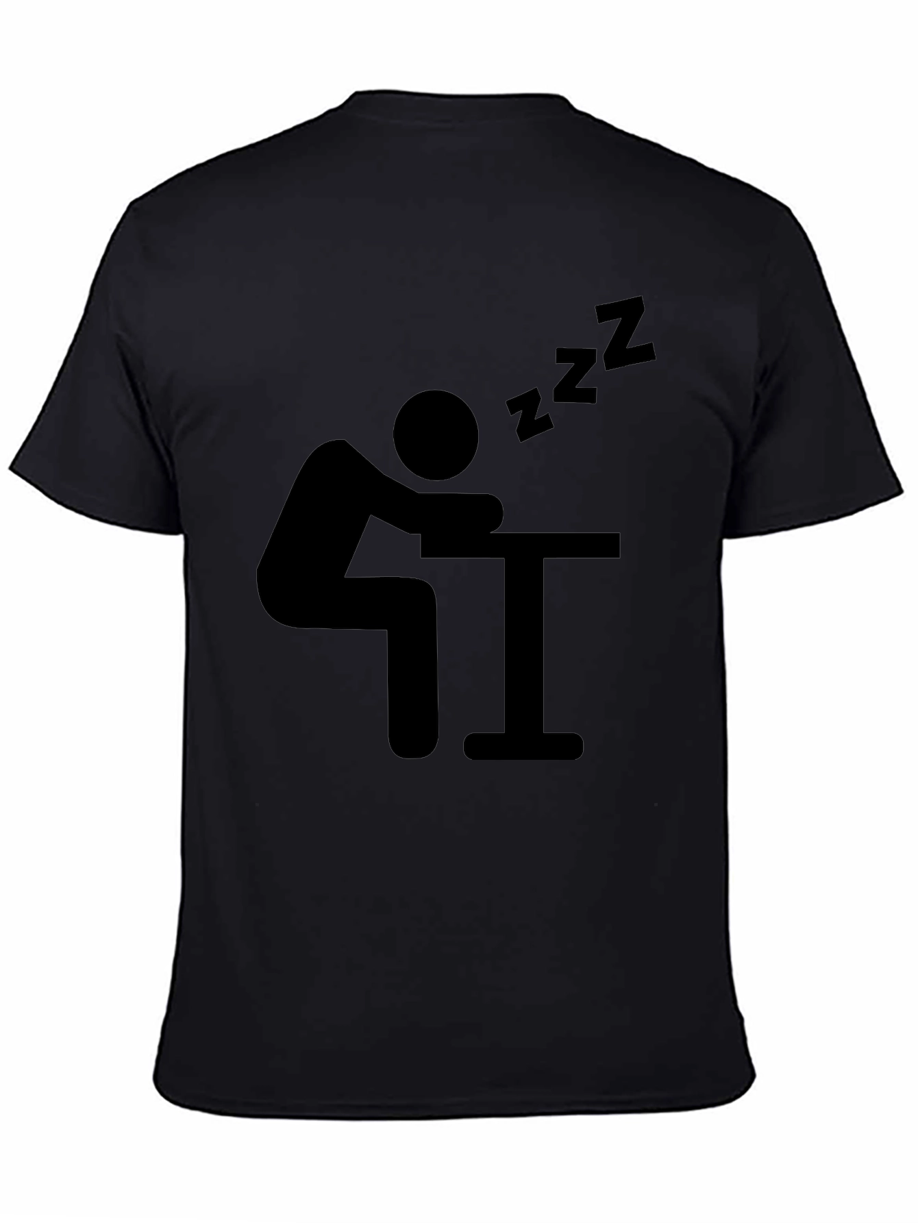 Funny Sleepy Black Graphic T-Shirt