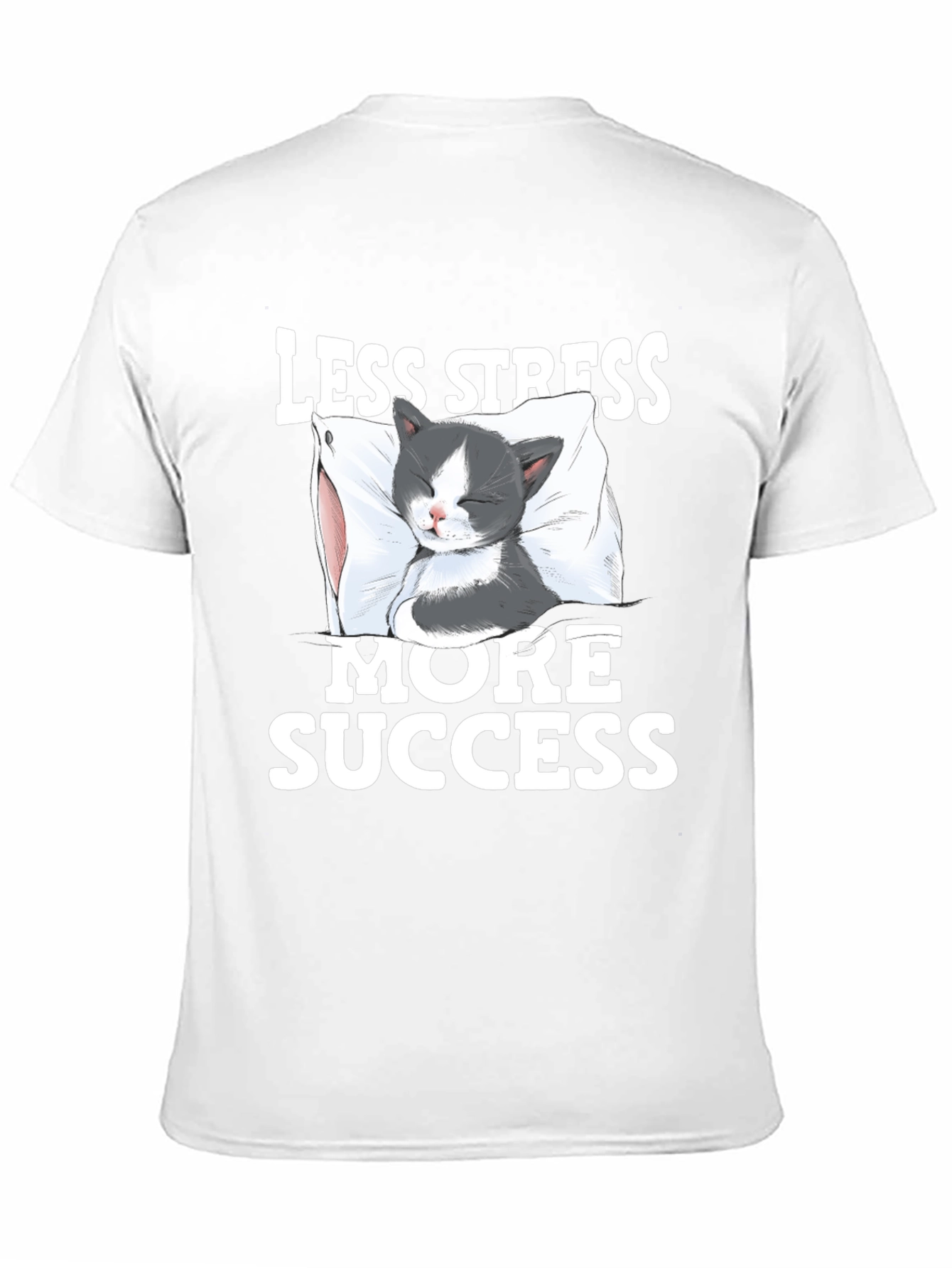 Less Stress More Success Cat T-Shirt