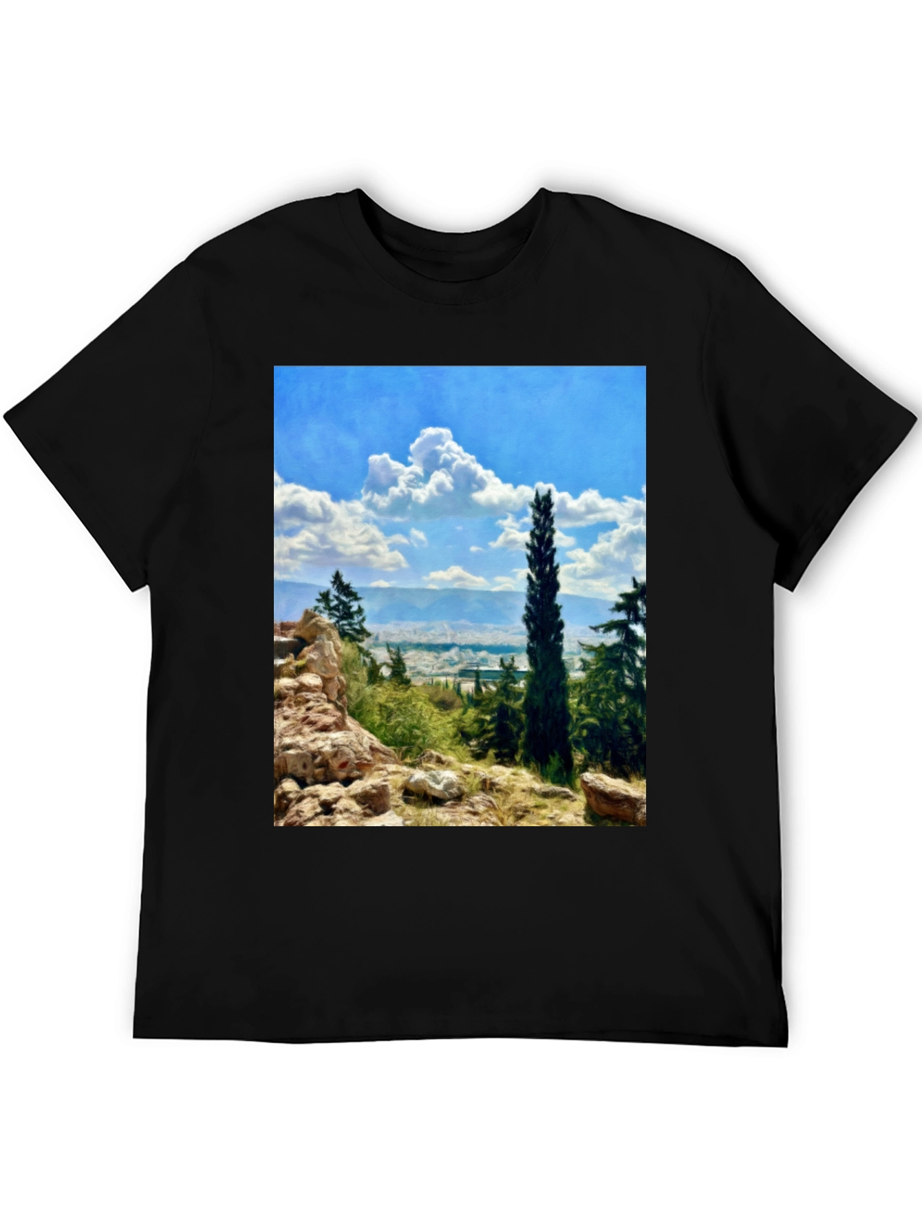 Scenic Landscape Graphic Print T-Shirt