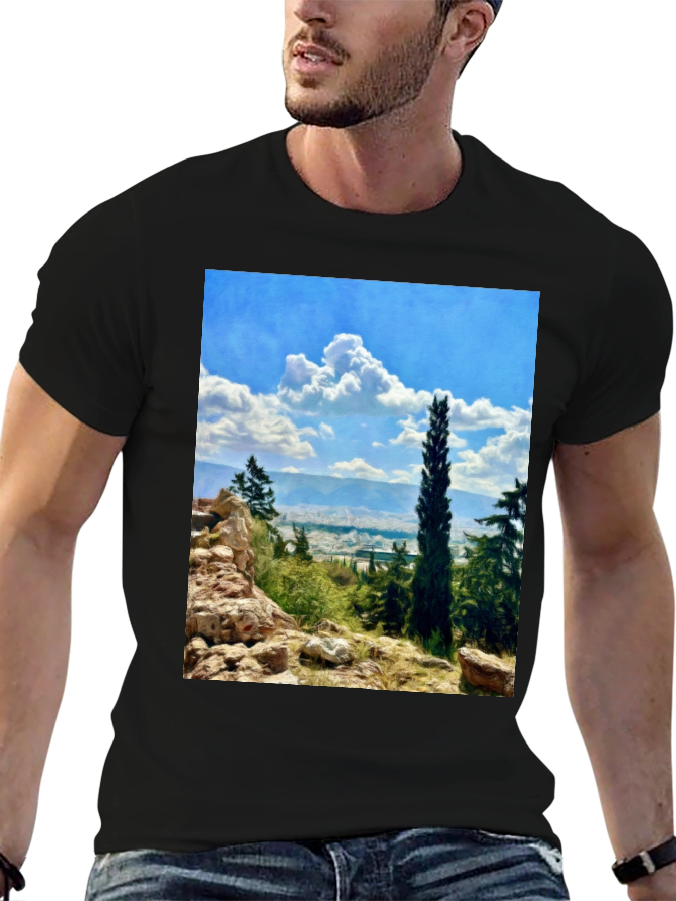 Scenic Landscape Graphic Print T-Shirt