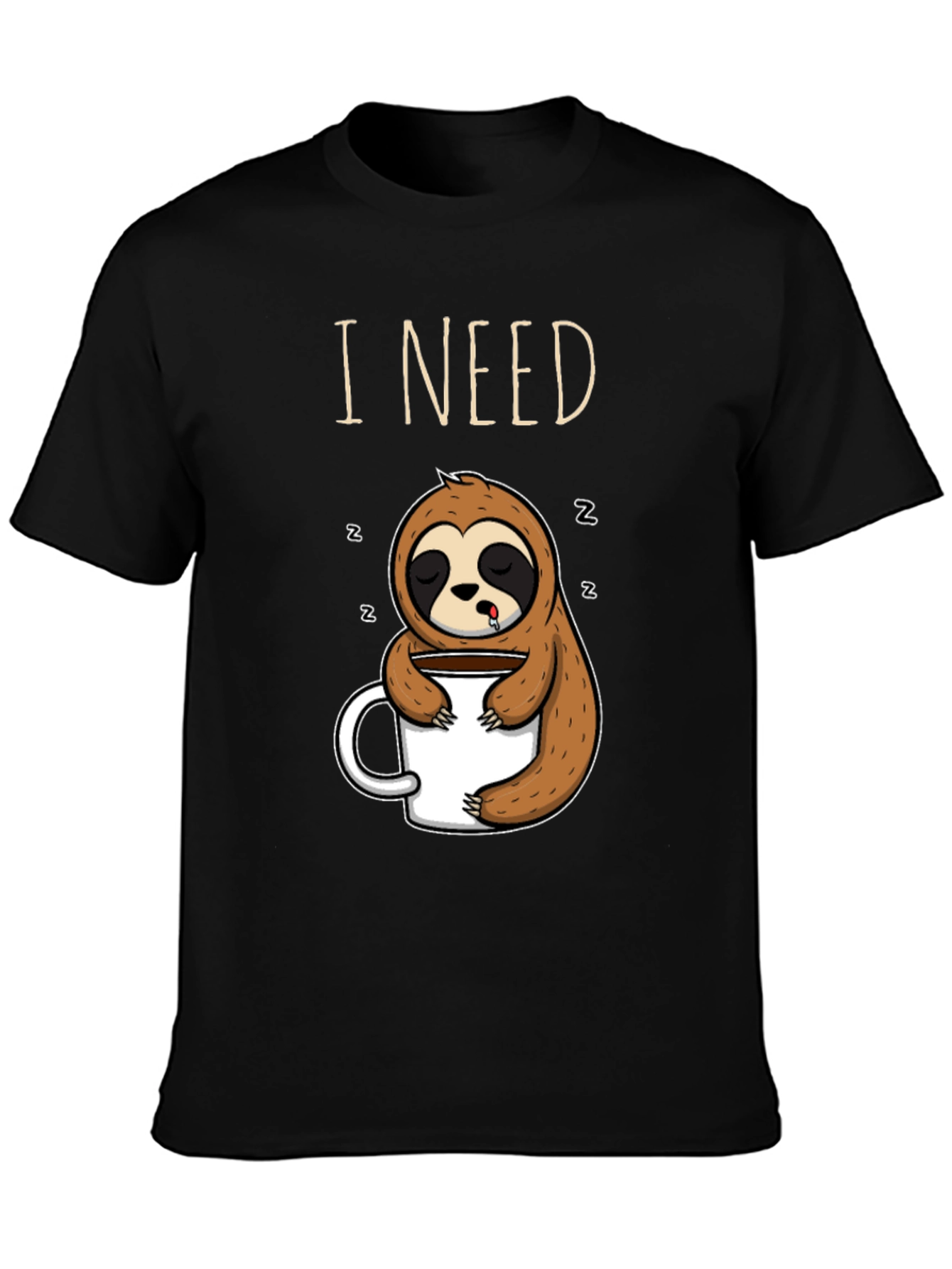I Need Coffee Sloth T-Shirt