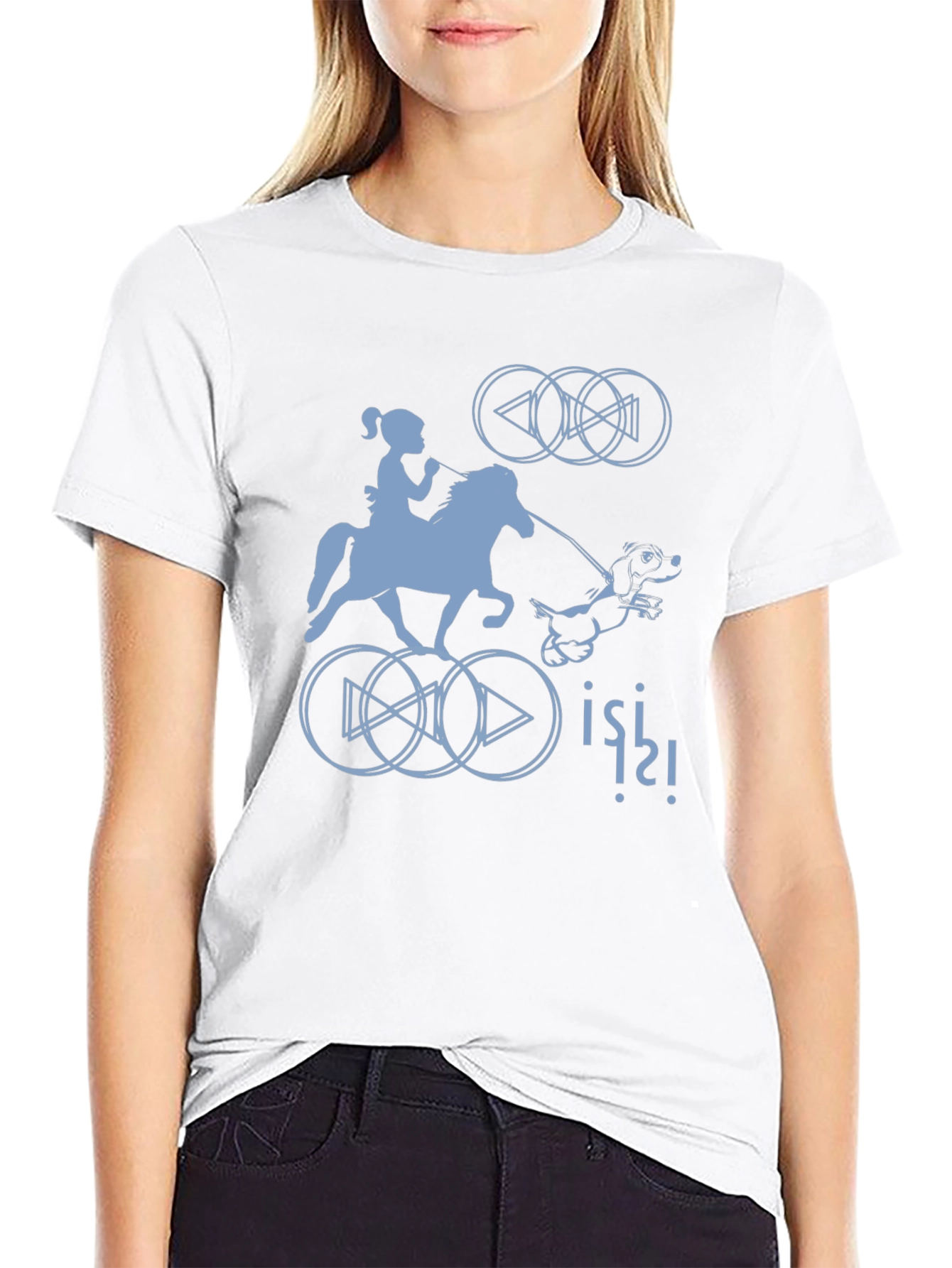 Quirky Graphic Tee - Horse Rider Design