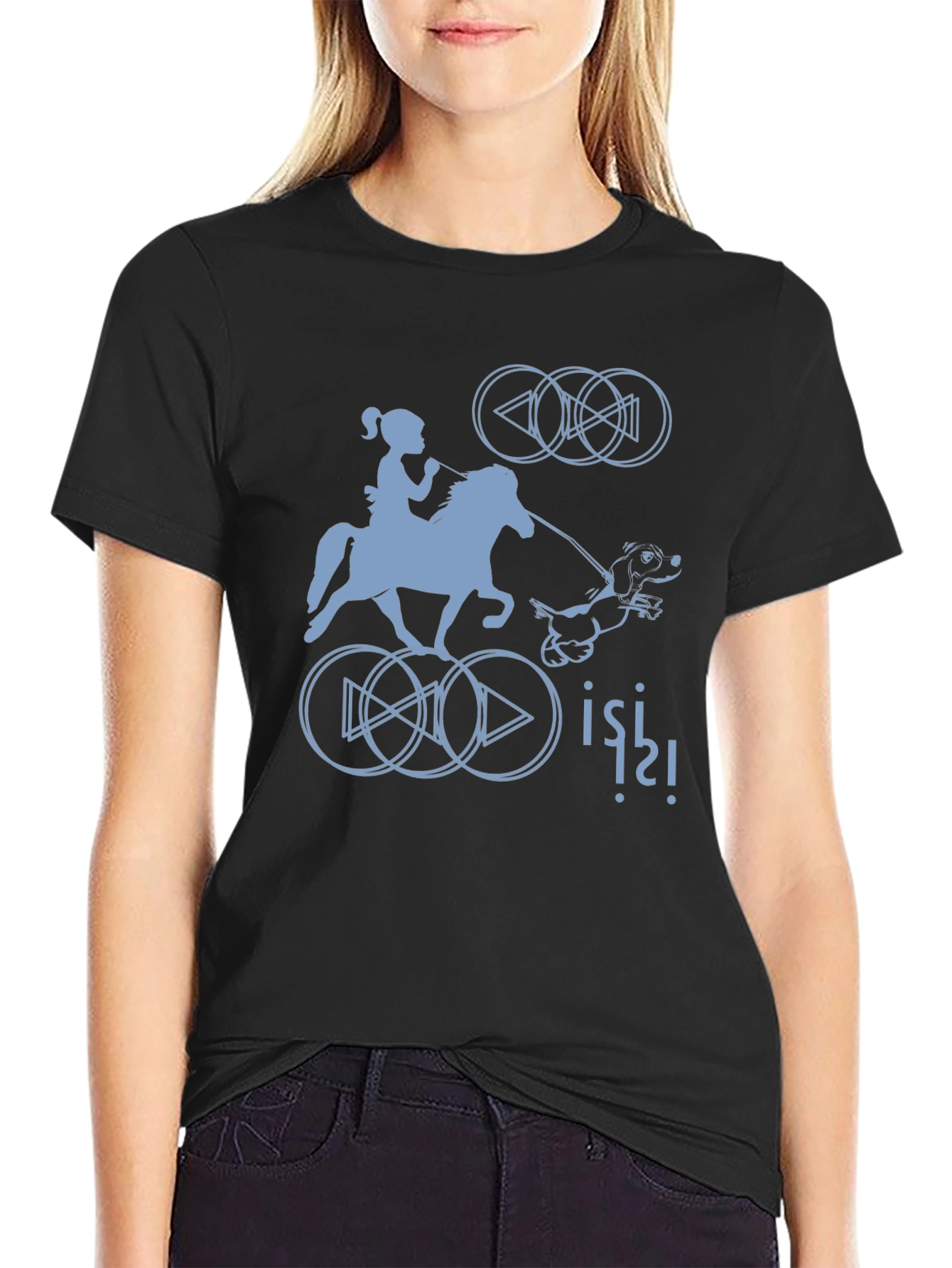 Quirky Graphic Tee - Horse Rider Design