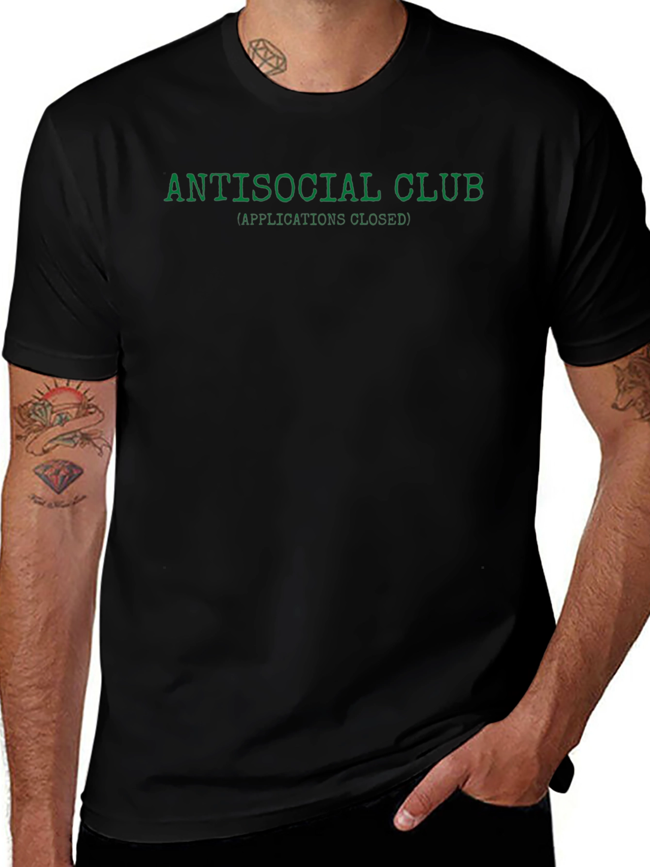 Antisocial Club Tee - Applications Closed - Black