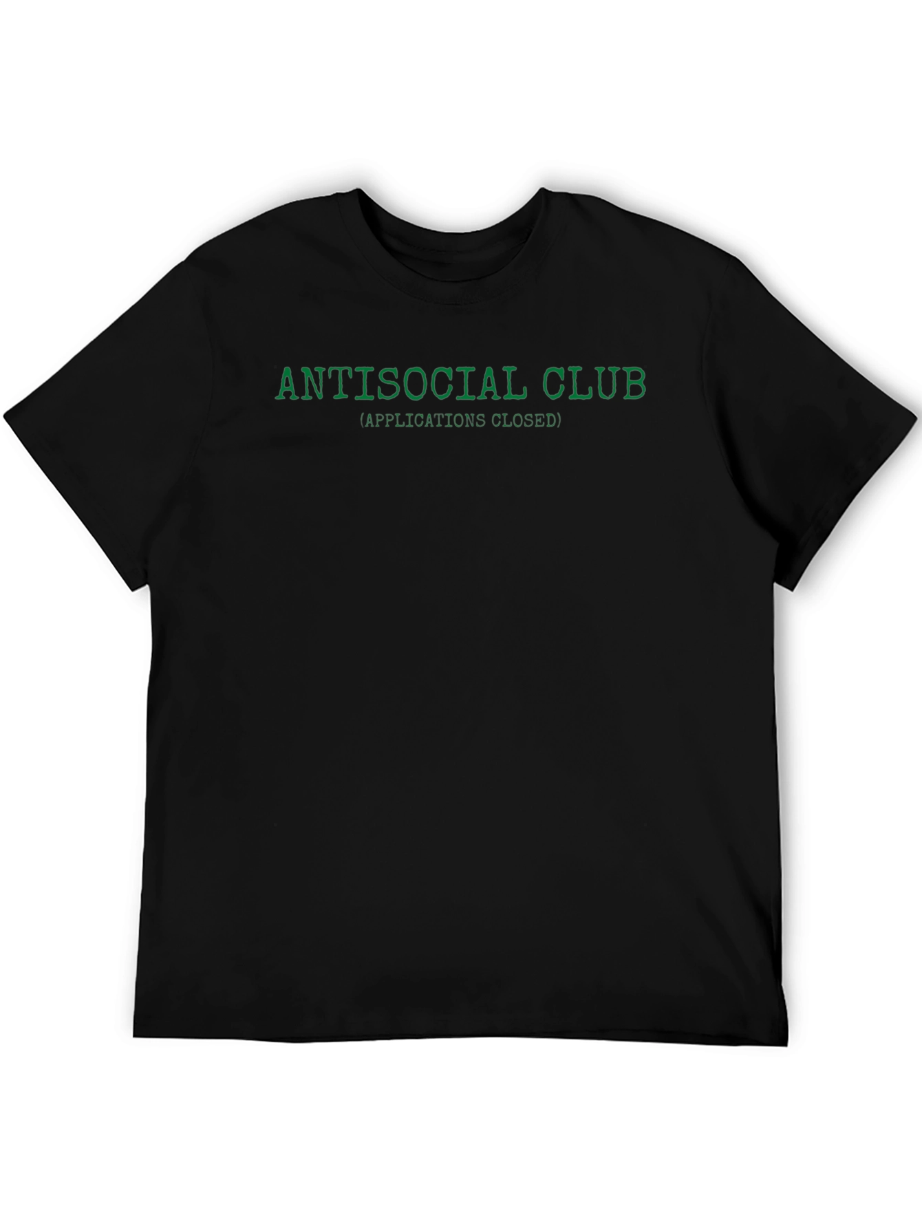 Antisocial Club Tee - Applications Closed - Black