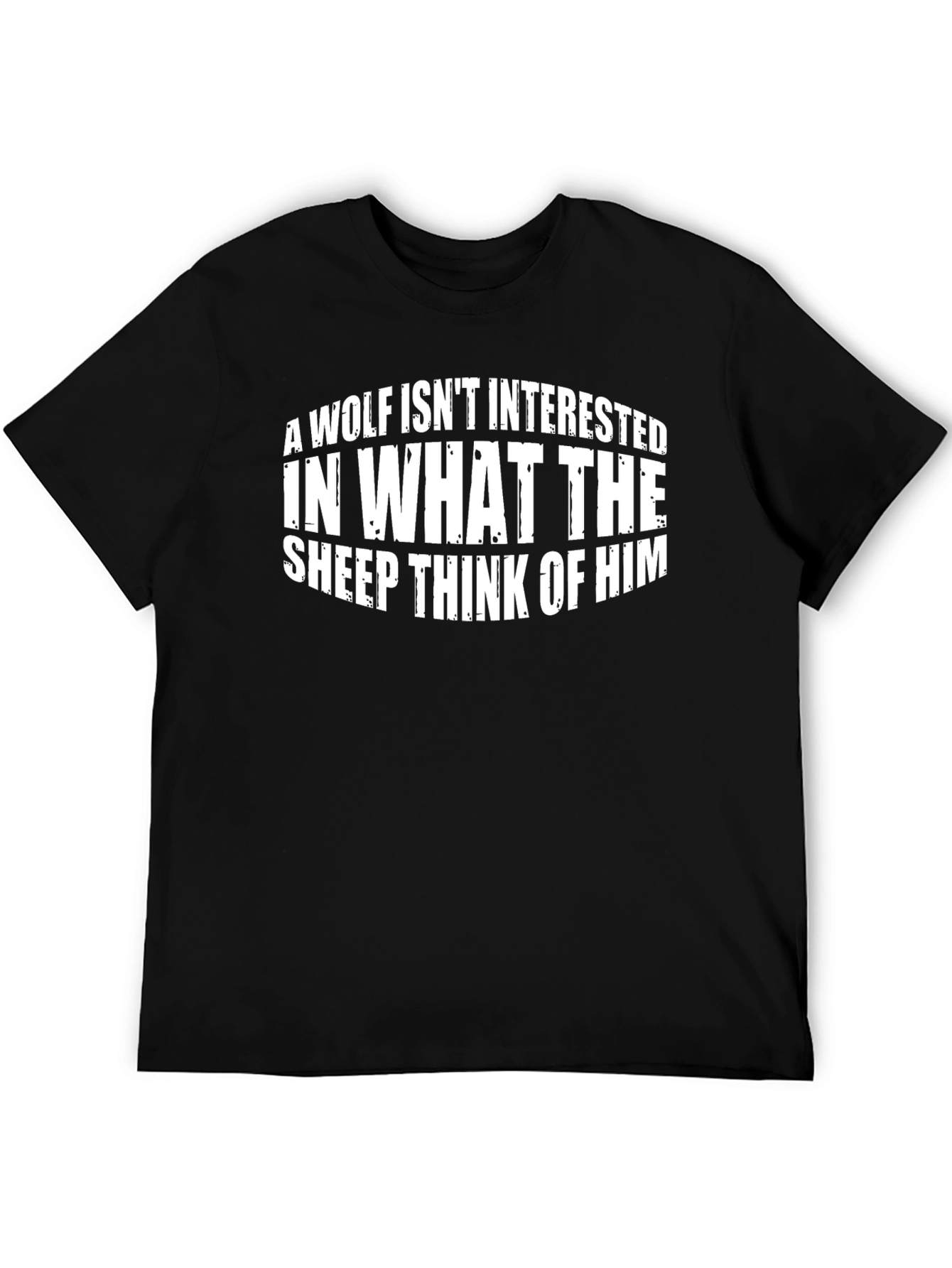 Wolf Sheep T-Shirt - Black Crew Neck Tee