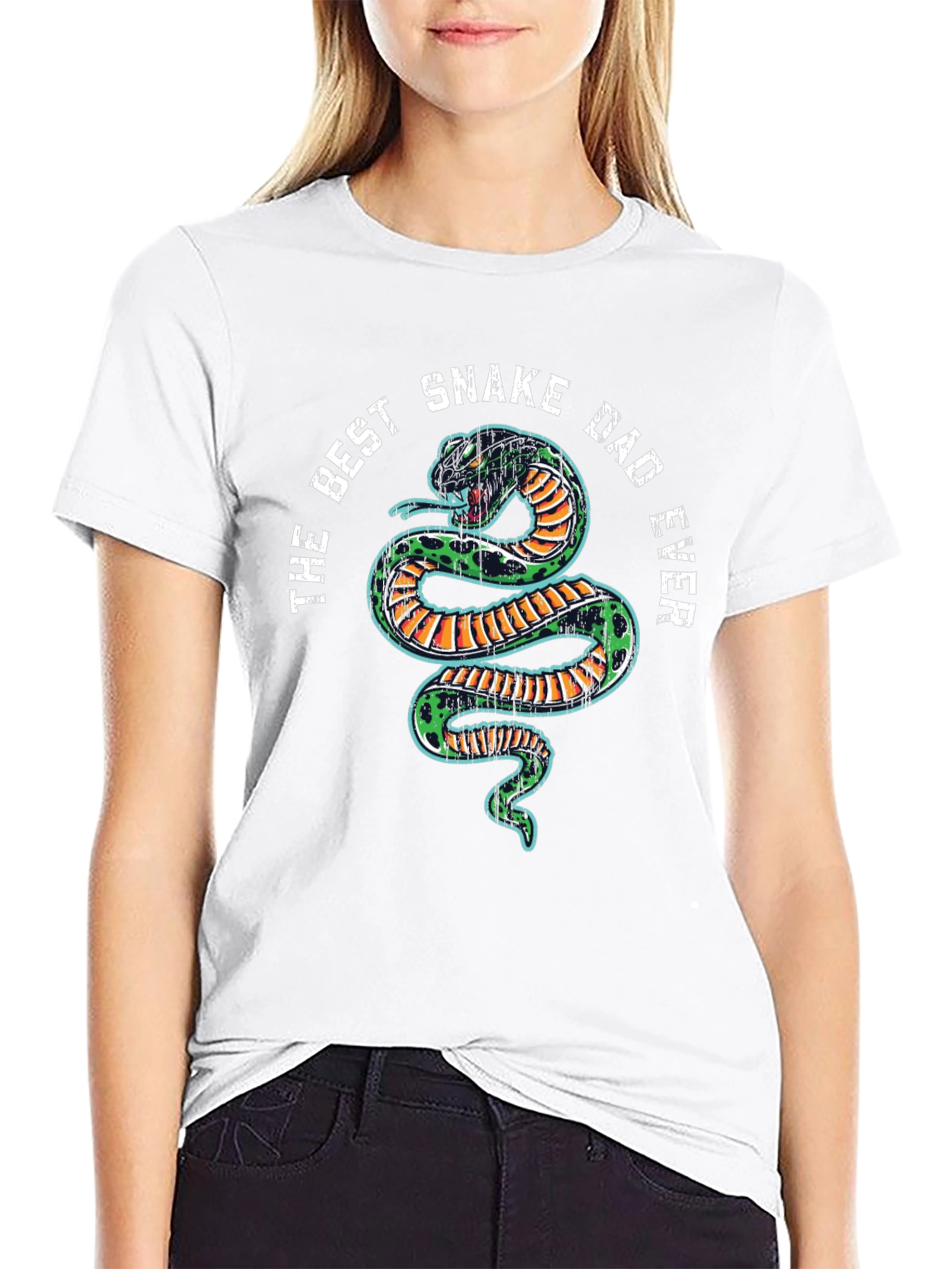 The Best Snake Dad Ever Graphic T-Shirt