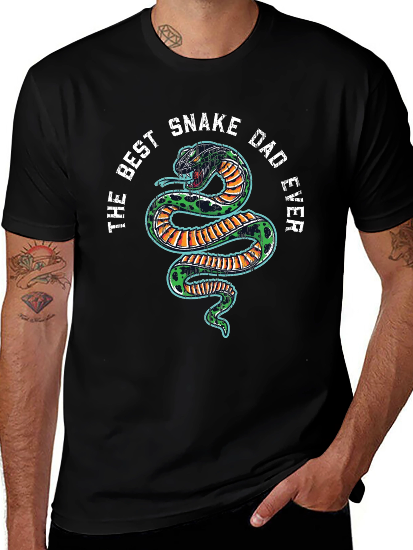The Best Snake Dad Ever Graphic T-Shirt