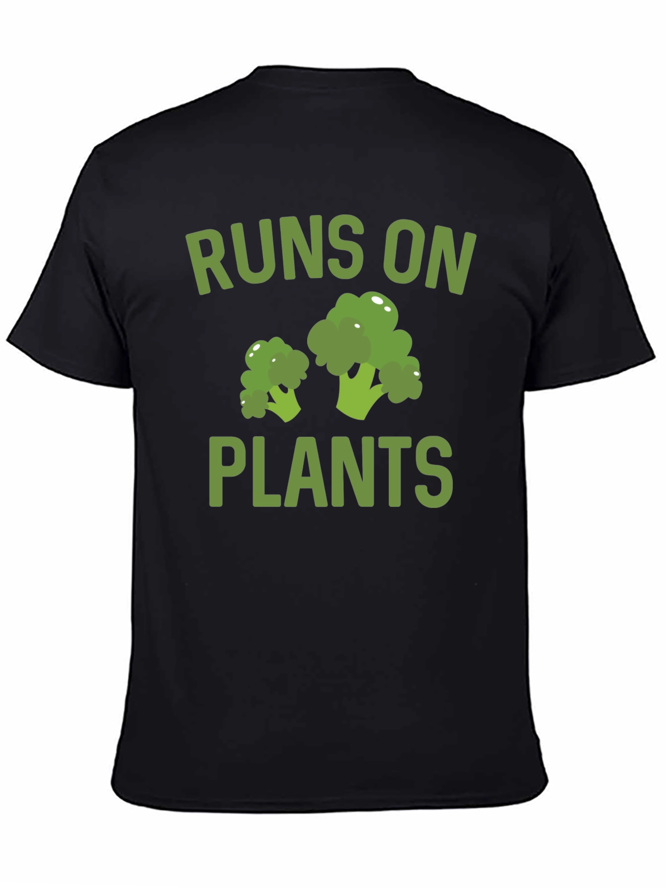 Runs on Plants T-Shirt - Vegan Broccoli Tee