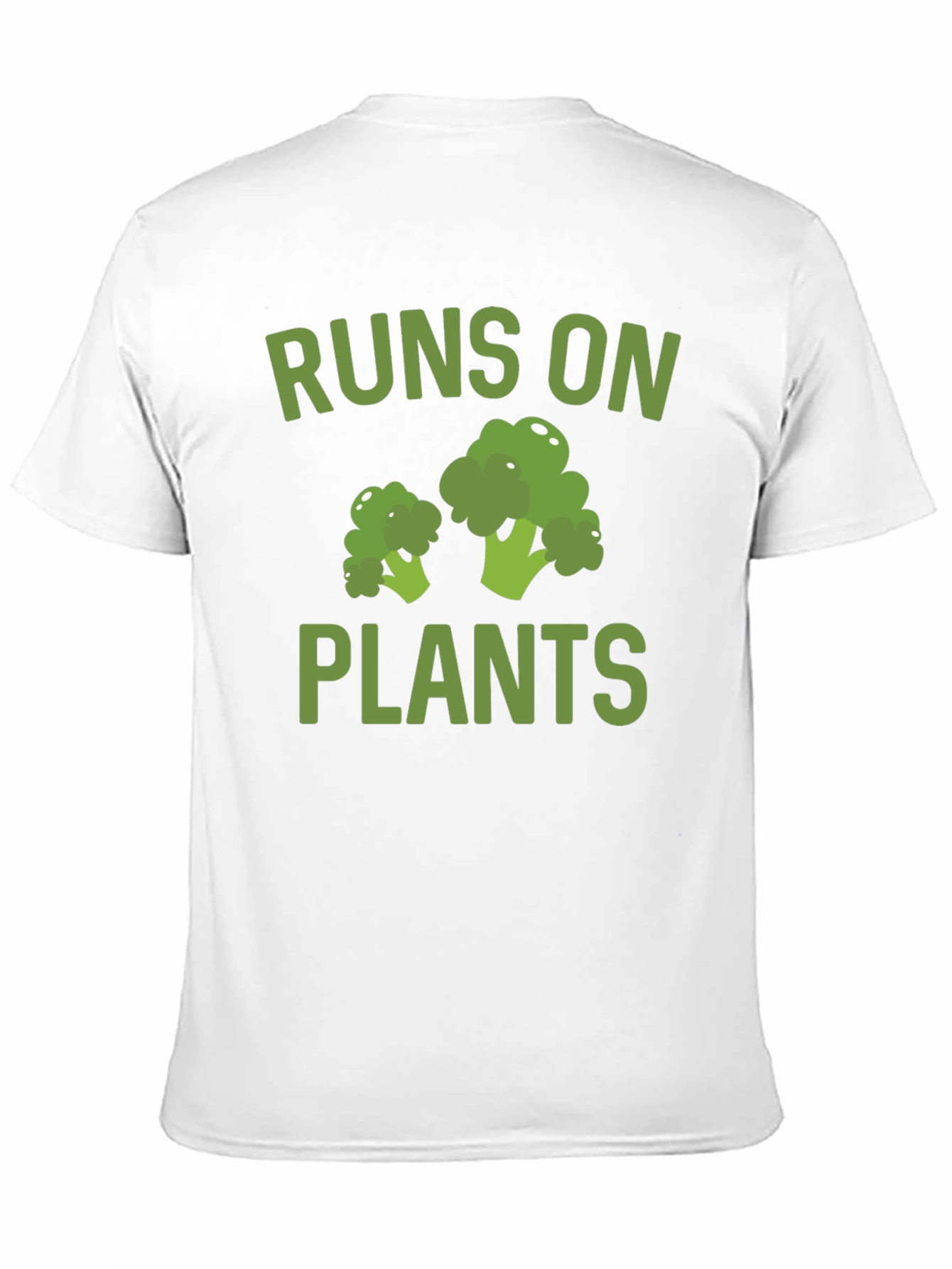 Runs on Plants T-Shirt - Vegan Broccoli Tee
