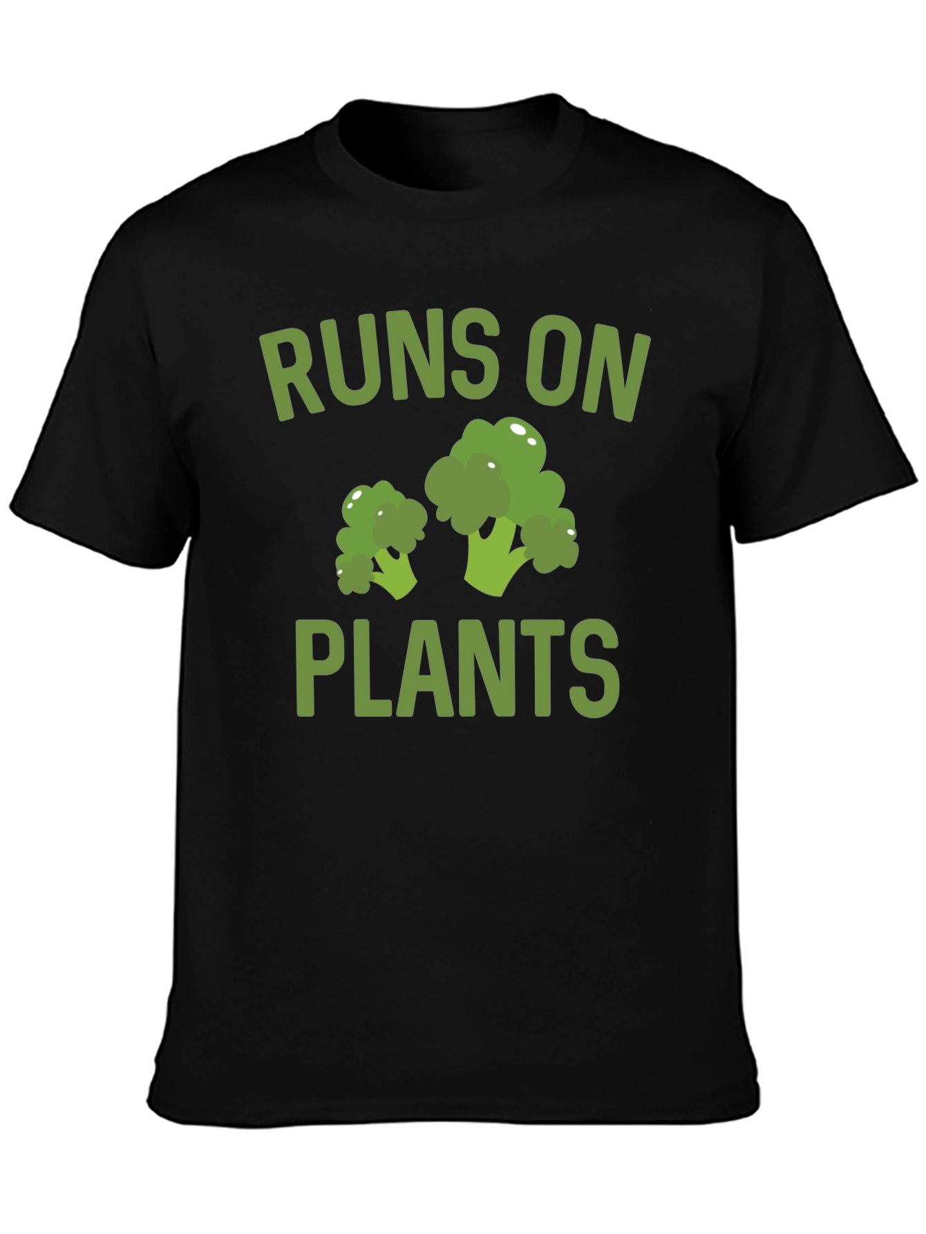 Runs on Plants T-Shirt - Vegan Broccoli Tee