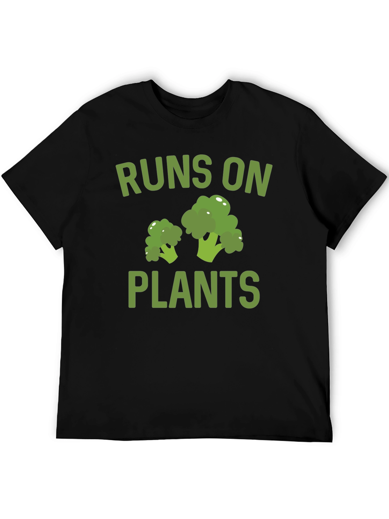 Runs on Plants T-Shirt - Vegan Broccoli Tee