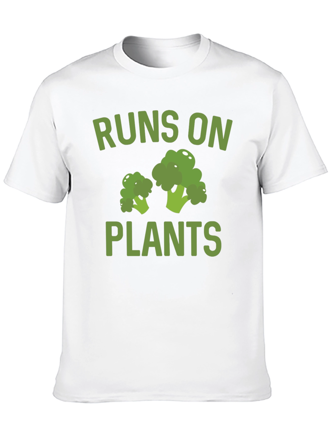 Runs on Plants T-Shirt - Vegan Broccoli Tee