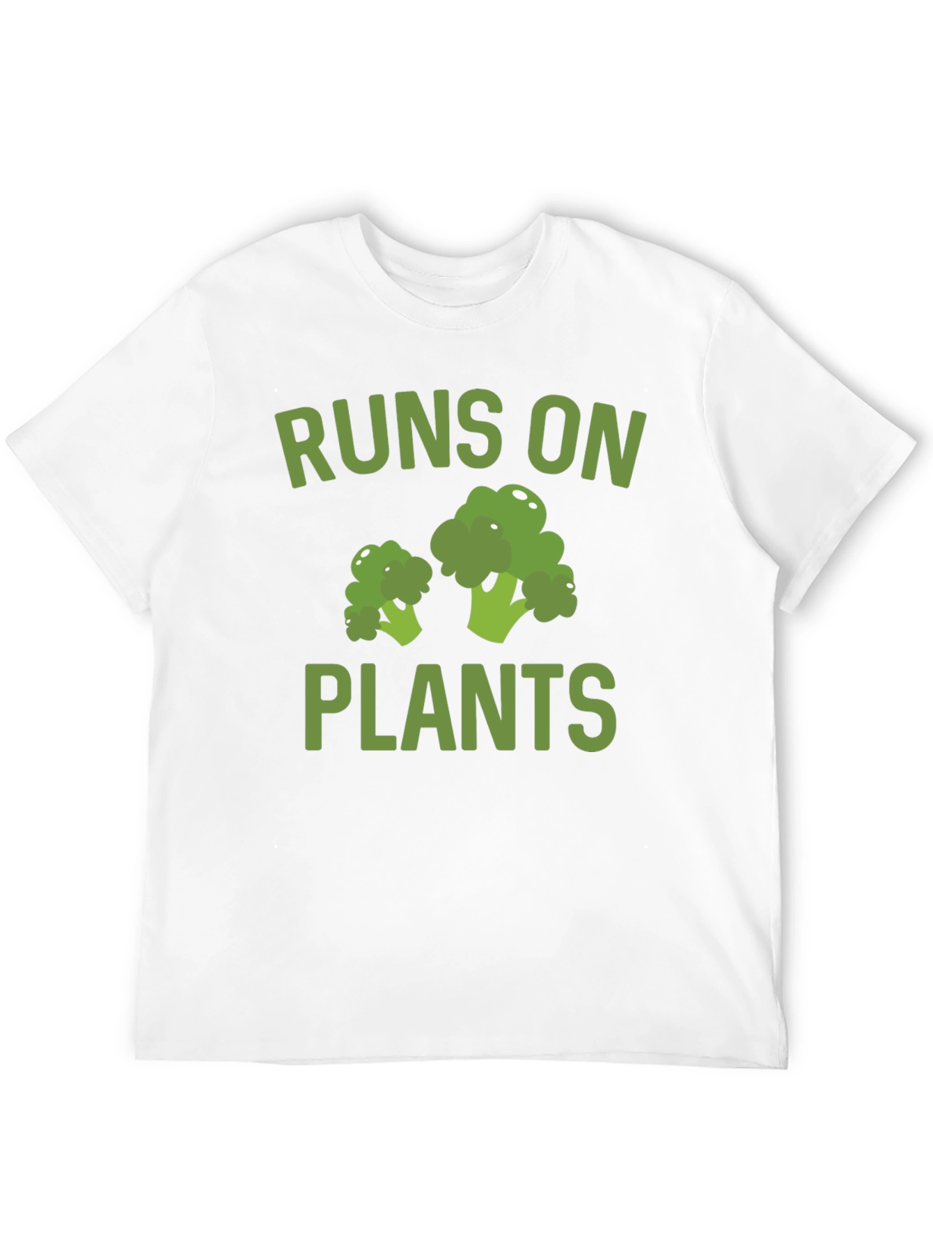 Runs on Plants T-Shirt - Vegan Broccoli Tee