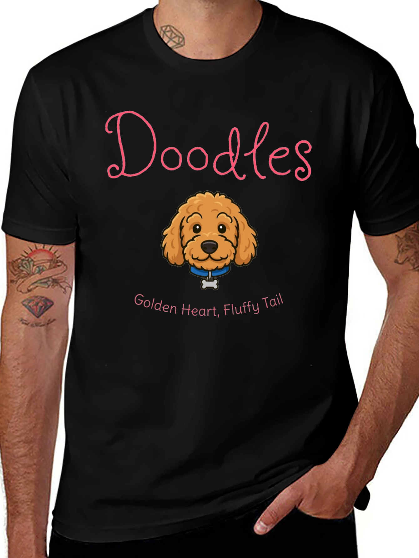 Doodles Golden Heart T-Shirt