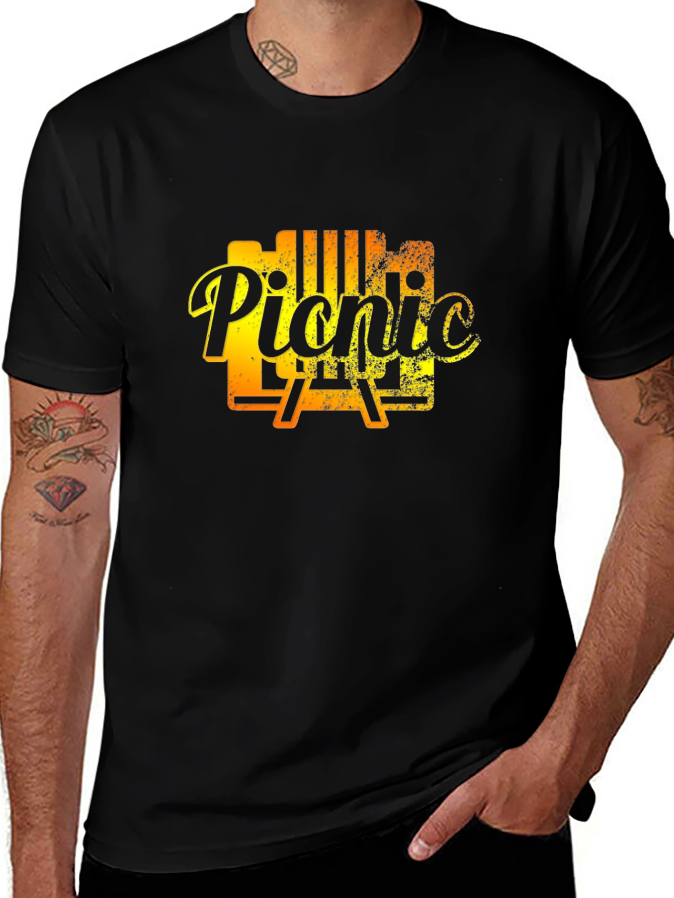 Picnic T-Shirt - BBQ Grill Design