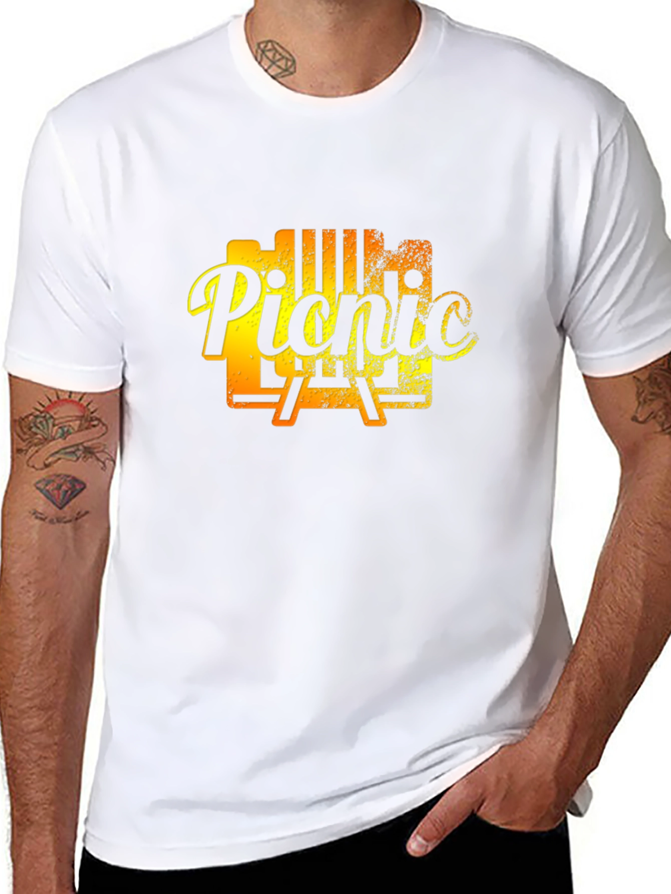Picnic T-Shirt - BBQ Grill Design