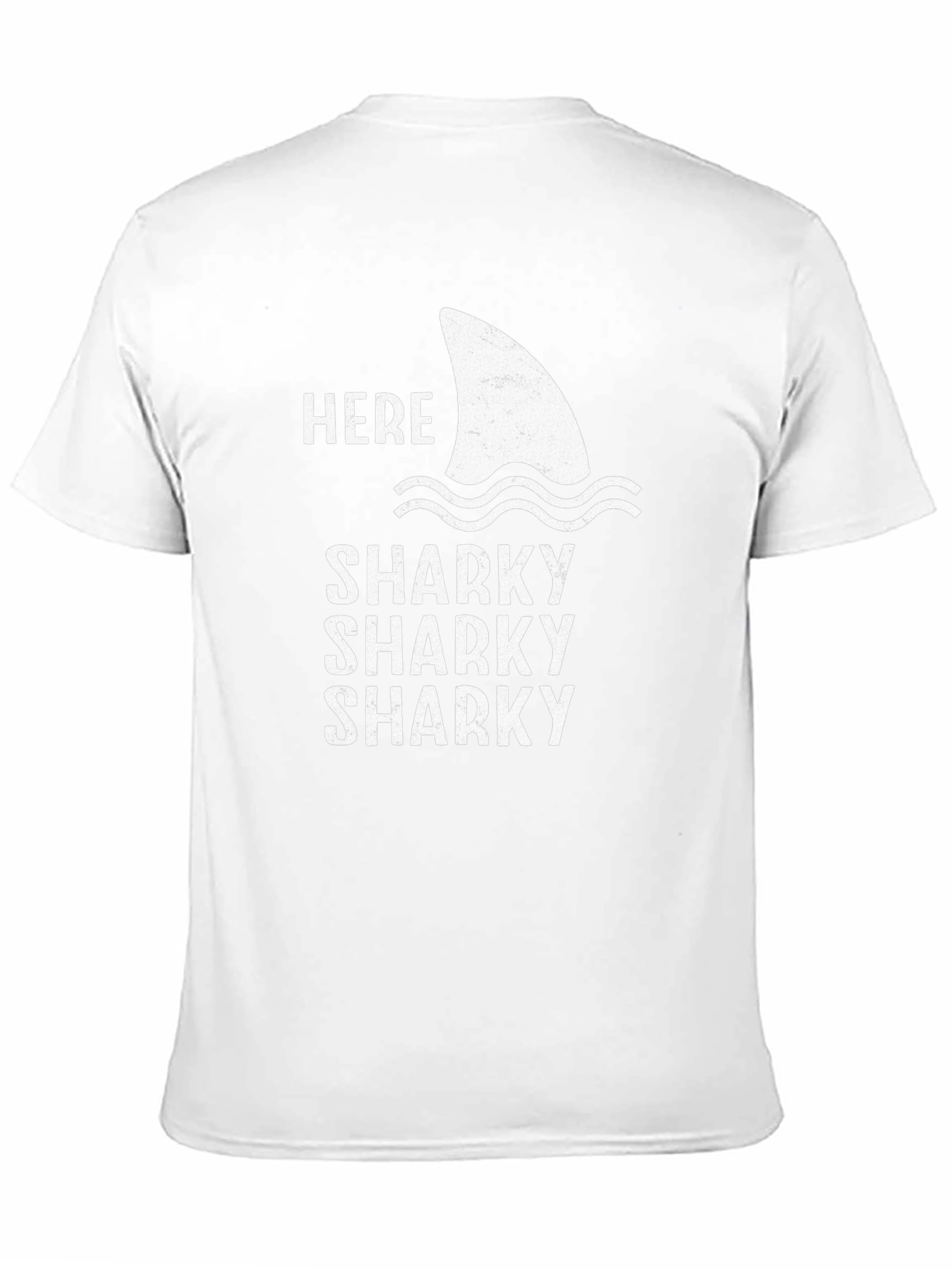 Here Sharky Sharky Sharky Black T-Shirt
