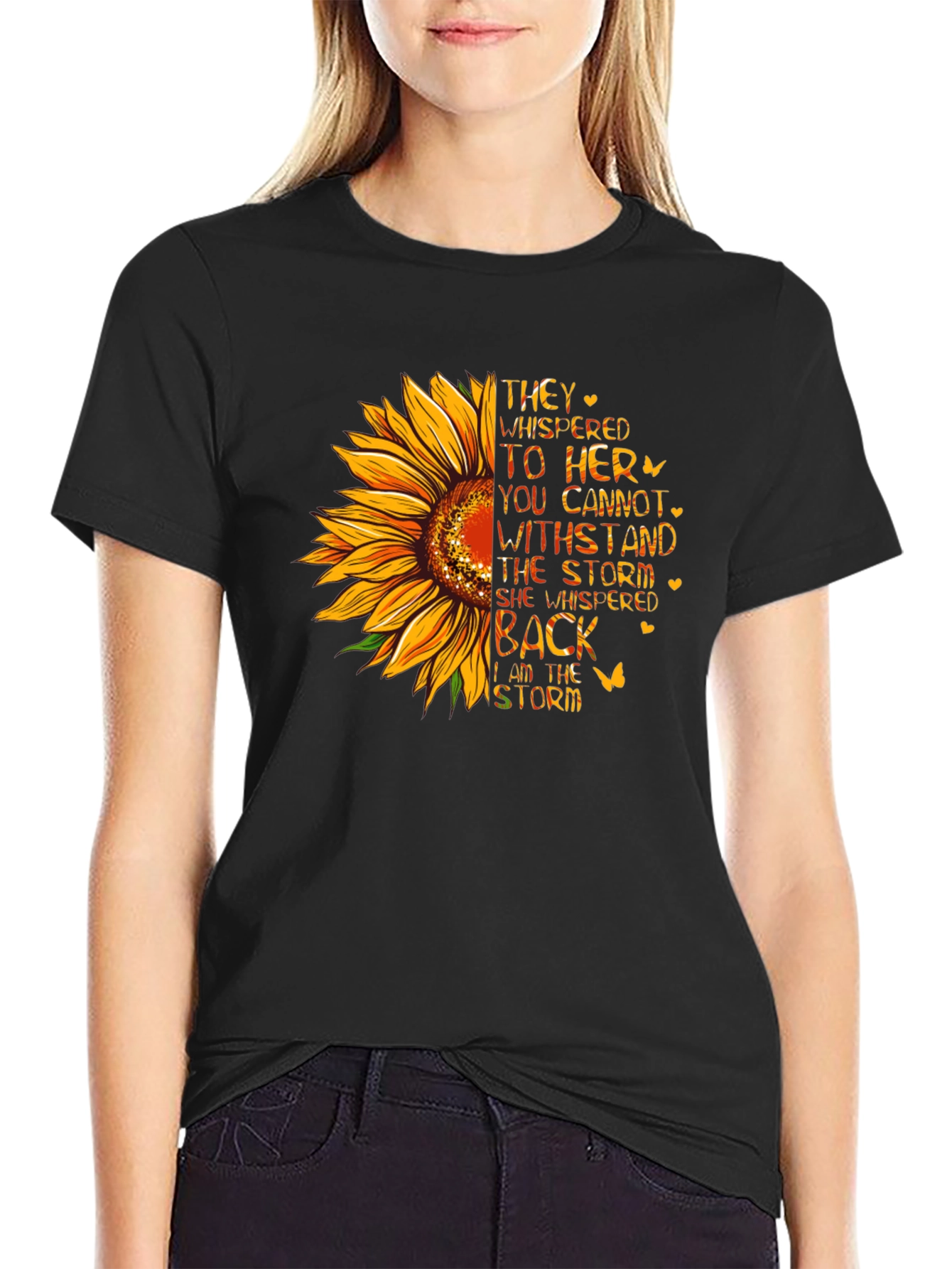 Sunflower Storm T-Shirt - Inspirational Womens Tee