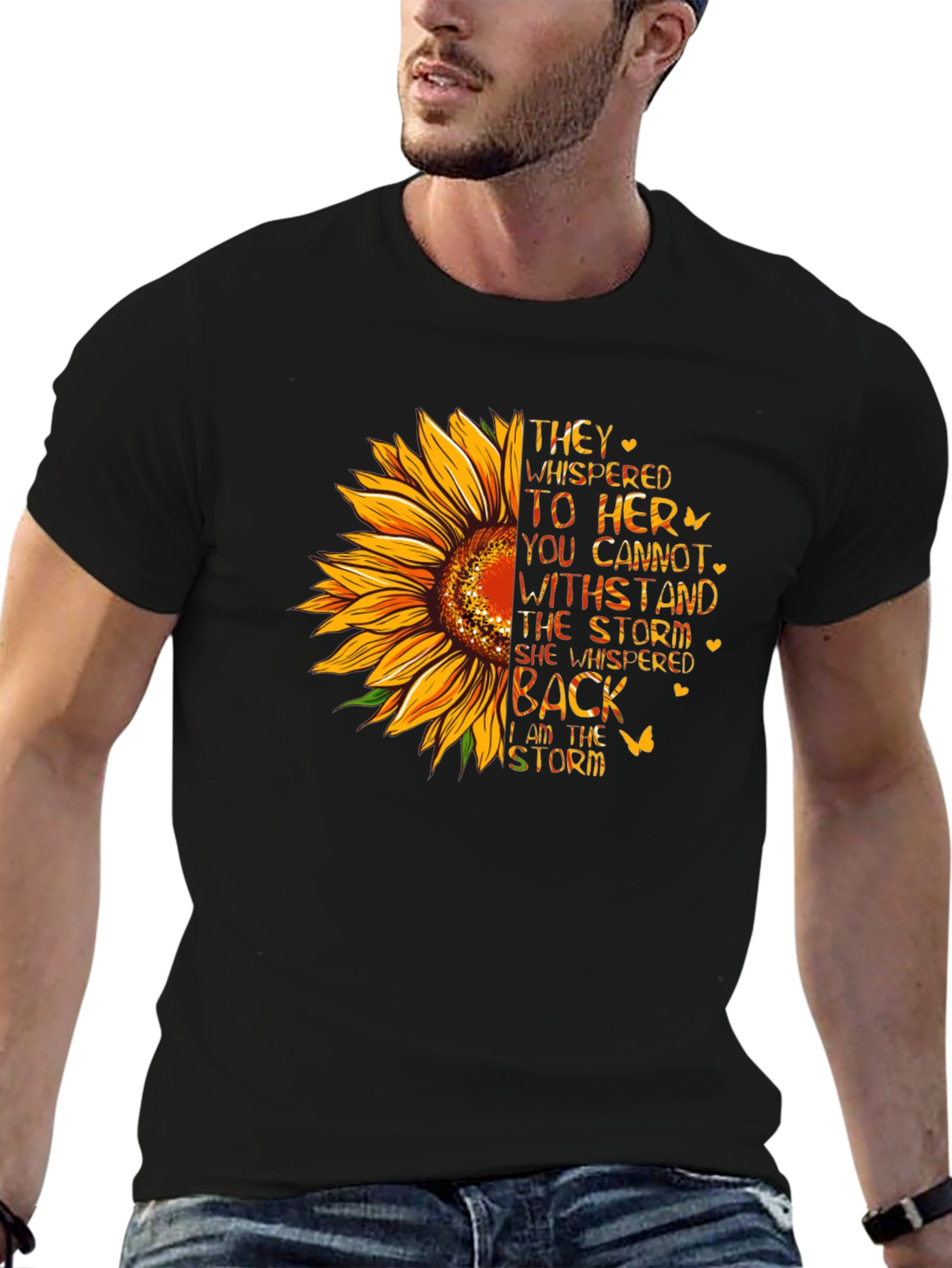 Sunflower Storm T-Shirt - Inspirational Womens Tee