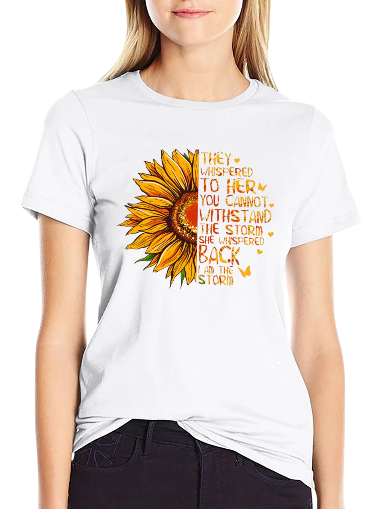 Sunflower Storm T-Shirt - Inspirational Womens Tee