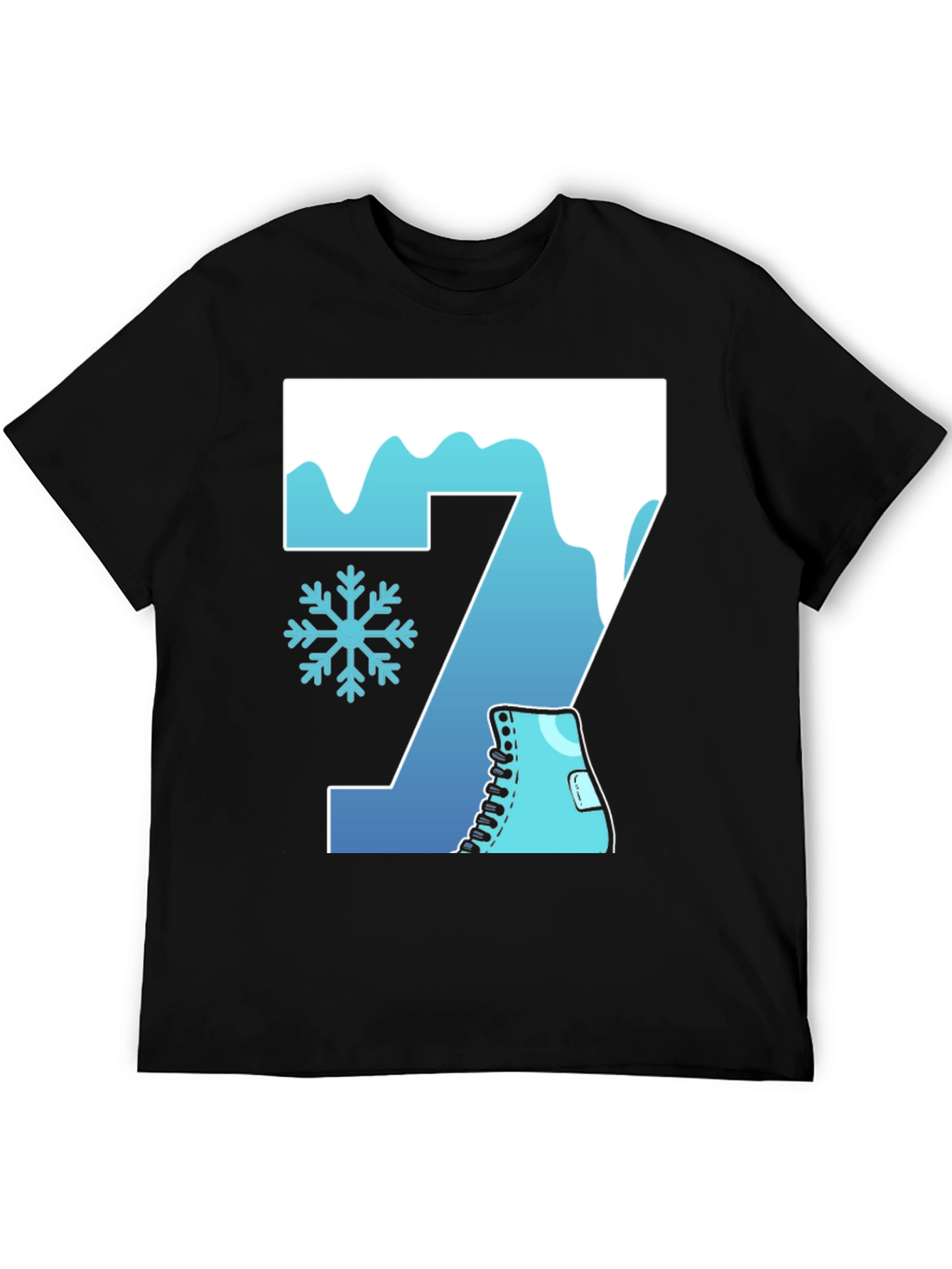 Winter Number 7 Ice Skating T-Shirt