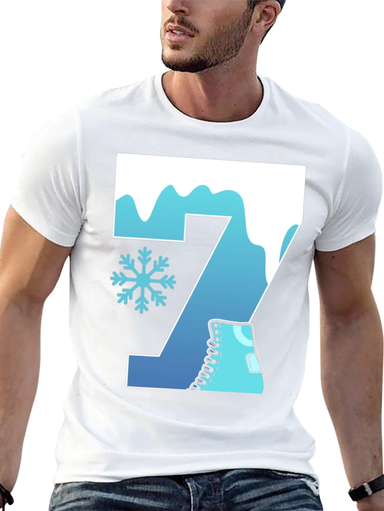 Winter Number 7 Ice Skating T-Shirt