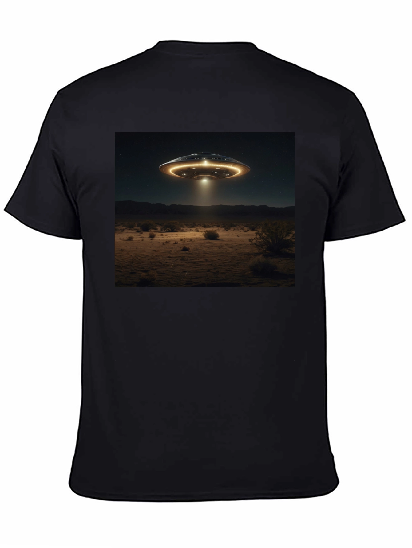 UFO Abduction Graphic Tee - Black