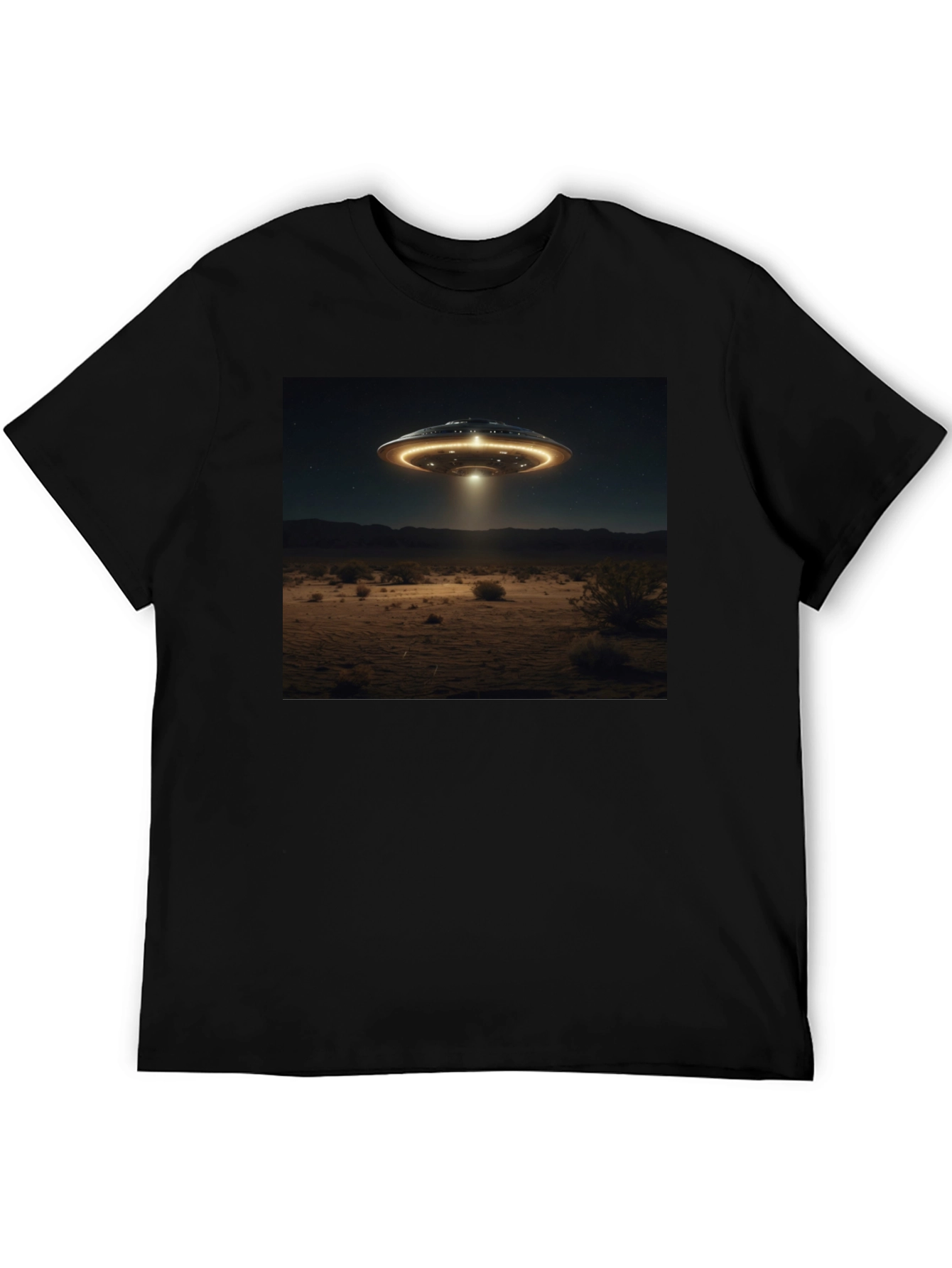 UFO Abduction Graphic Tee - Black