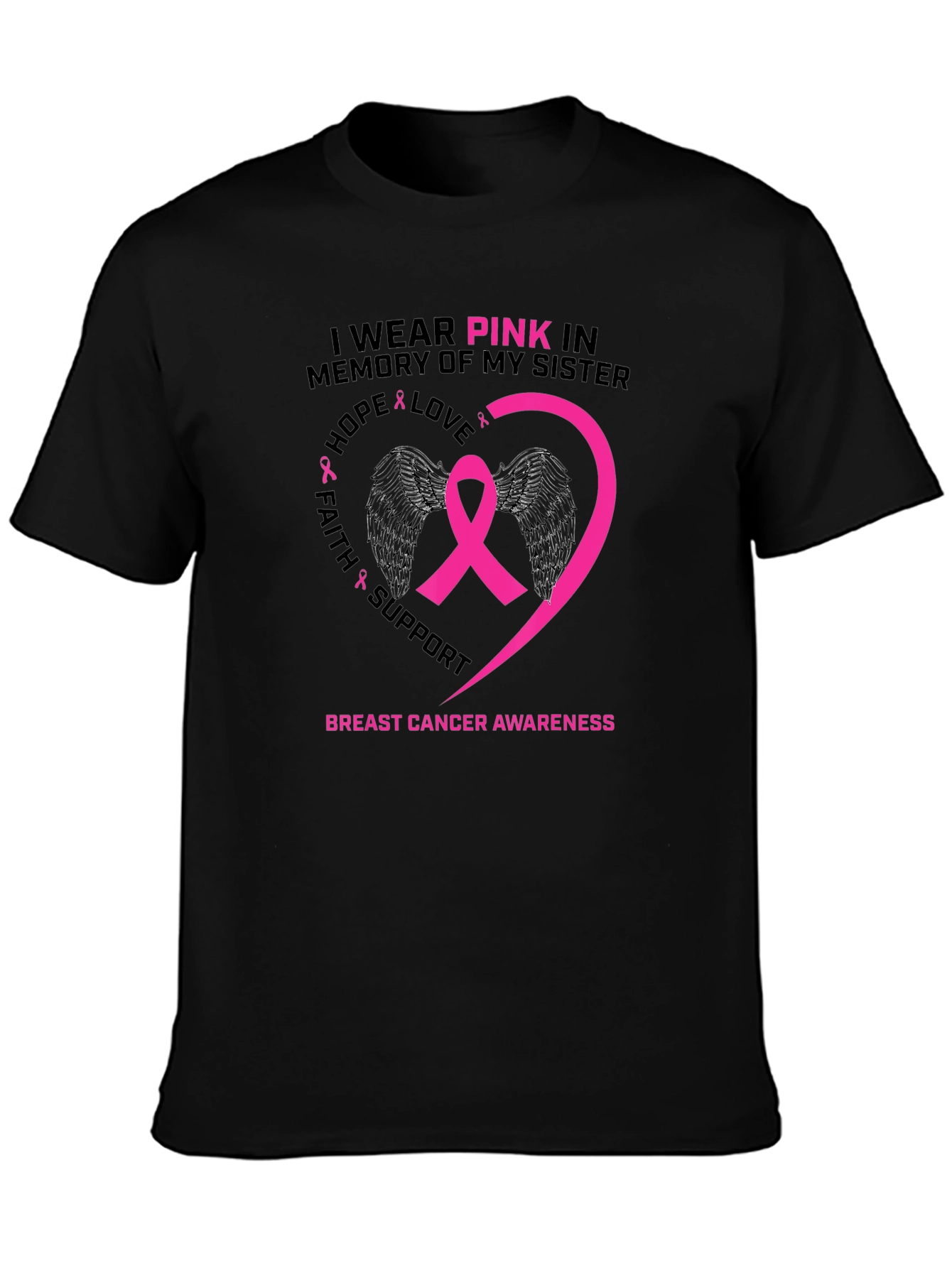 Pink Ribbon Breast Cancer Awareness T-Shirt