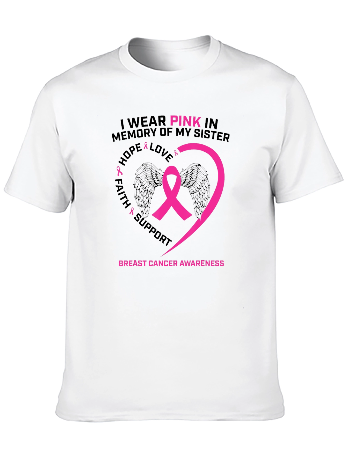Pink Ribbon Breast Cancer Awareness T-Shirt