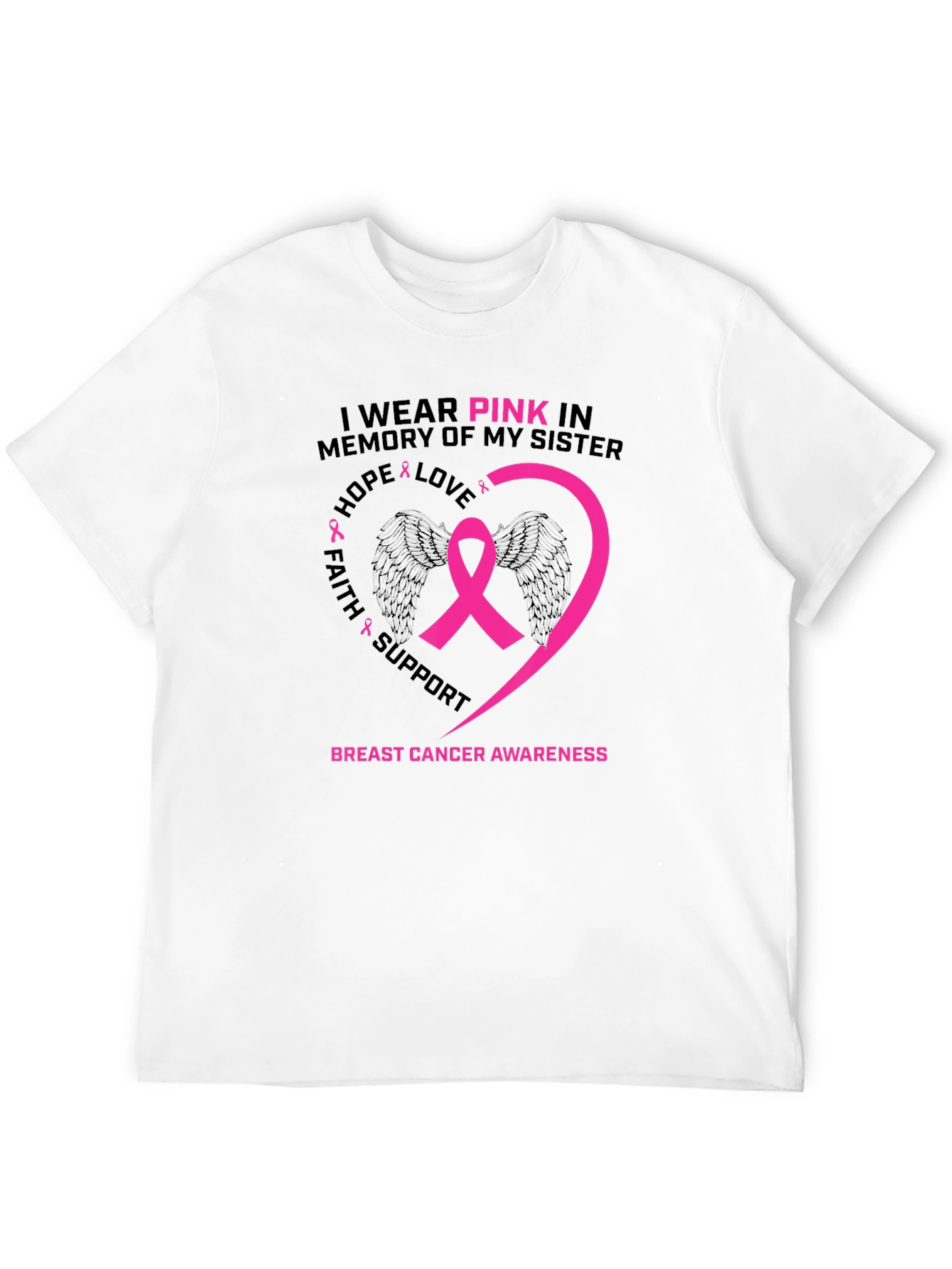 Pink Ribbon Breast Cancer Awareness T-Shirt