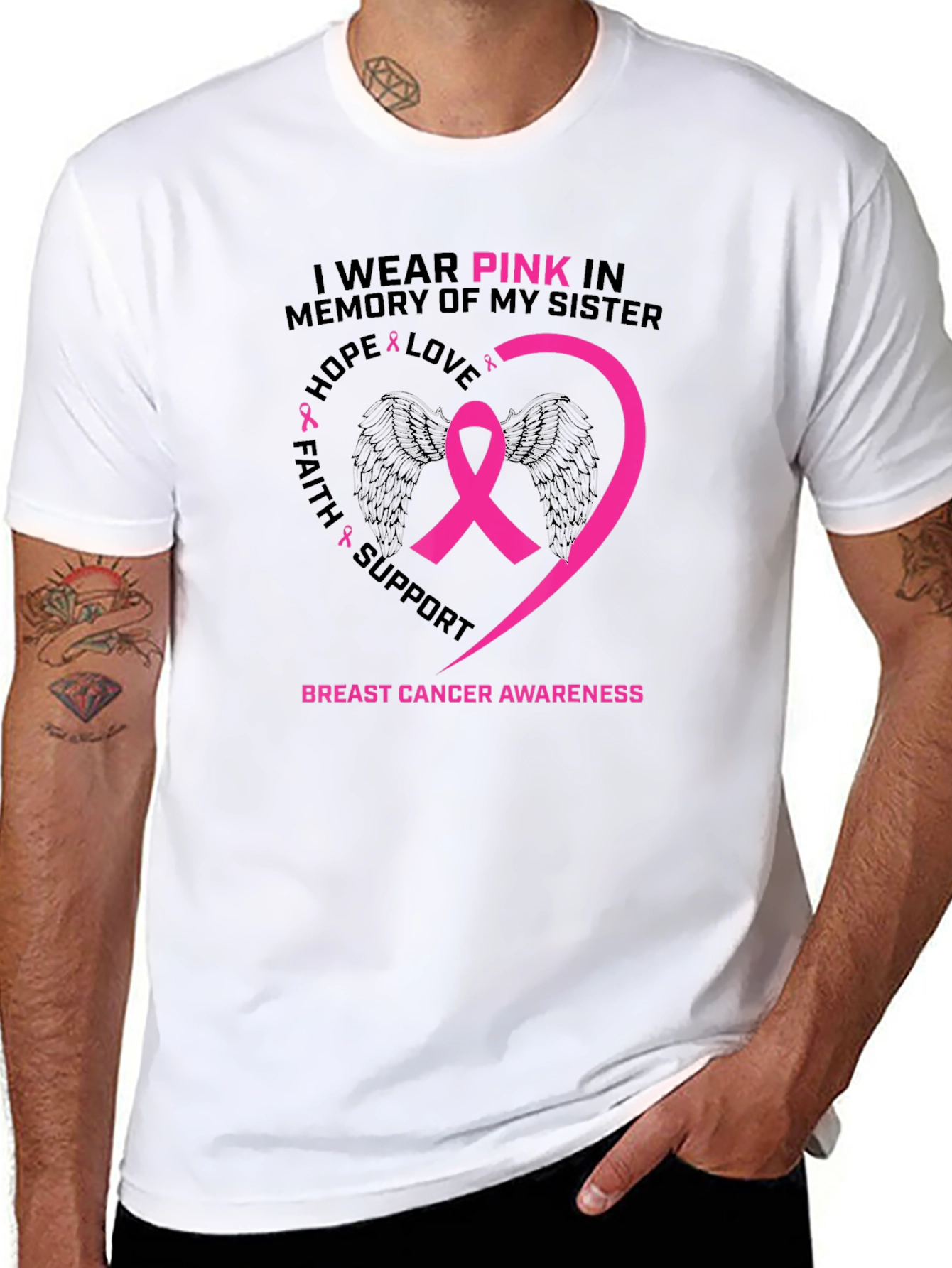 Pink Ribbon Breast Cancer Awareness T-Shirt
