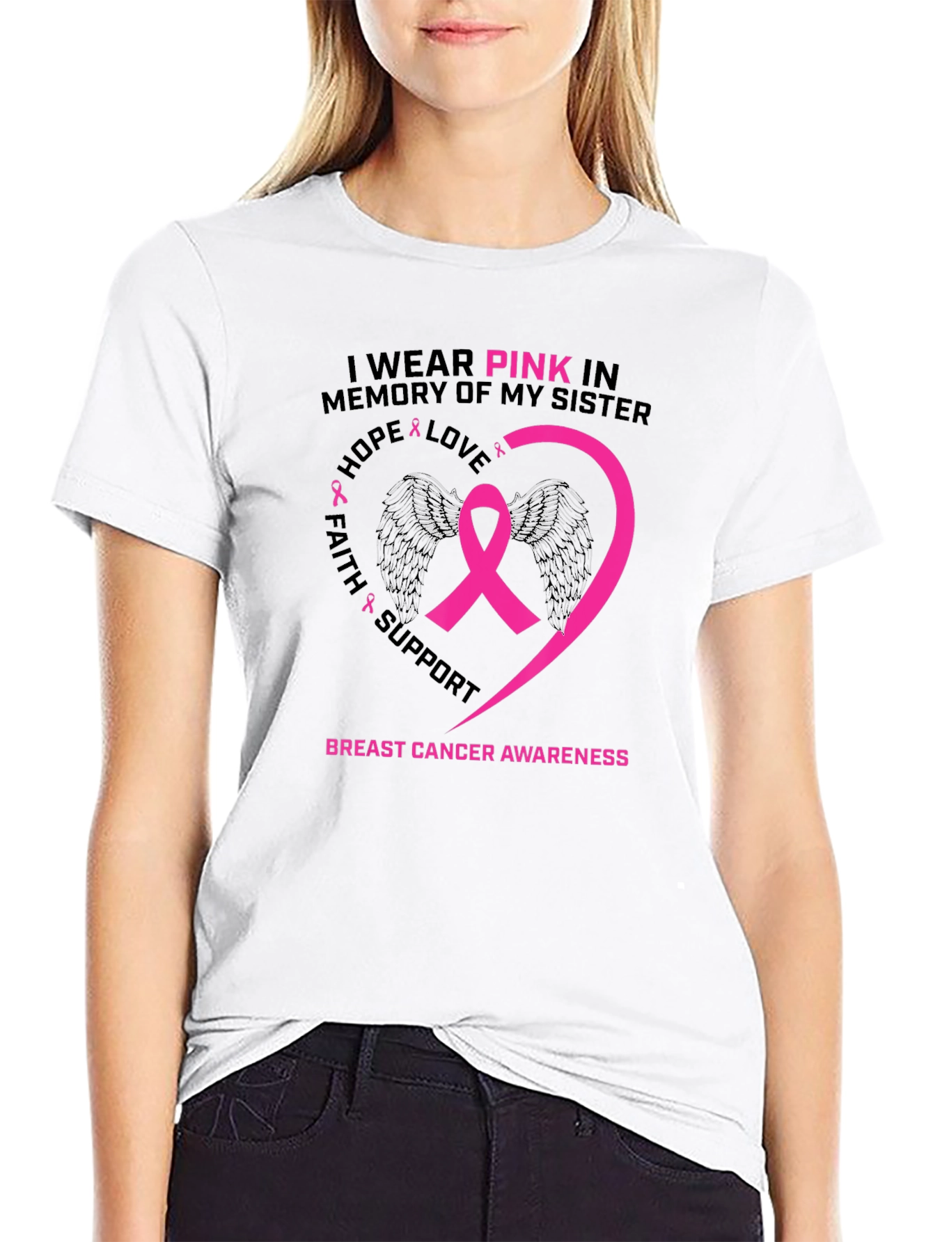 Pink Ribbon Breast Cancer Awareness T-Shirt
