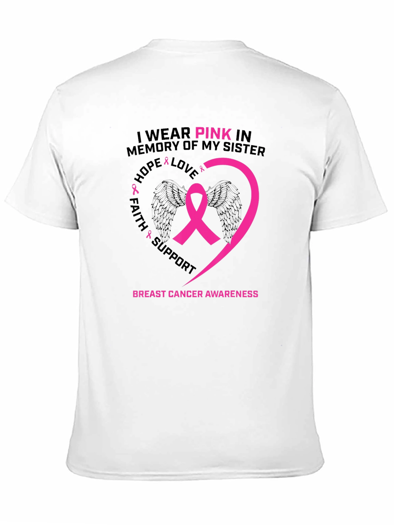 Pink Ribbon Breast Cancer Awareness T-Shirt