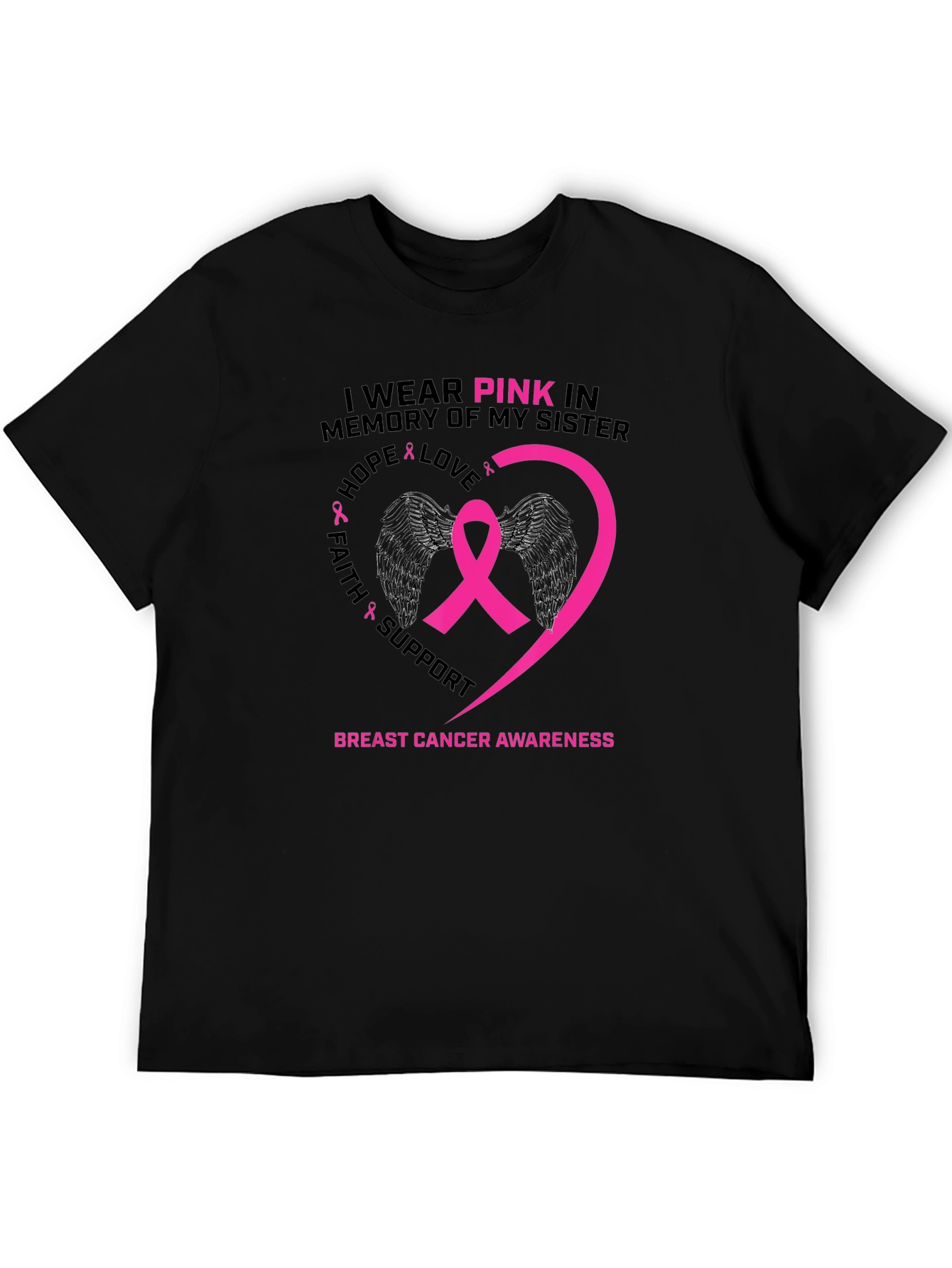 Pink Ribbon Breast Cancer Awareness T-Shirt