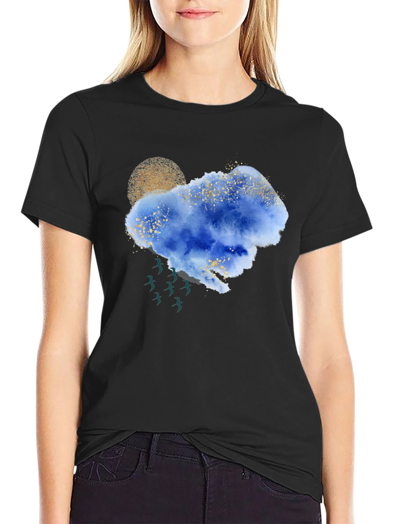 Watercolor Cloud Graphic T-Shirt