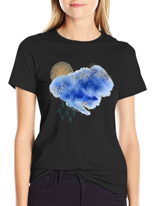 Watercolor Cloud Graphic T-Shirt