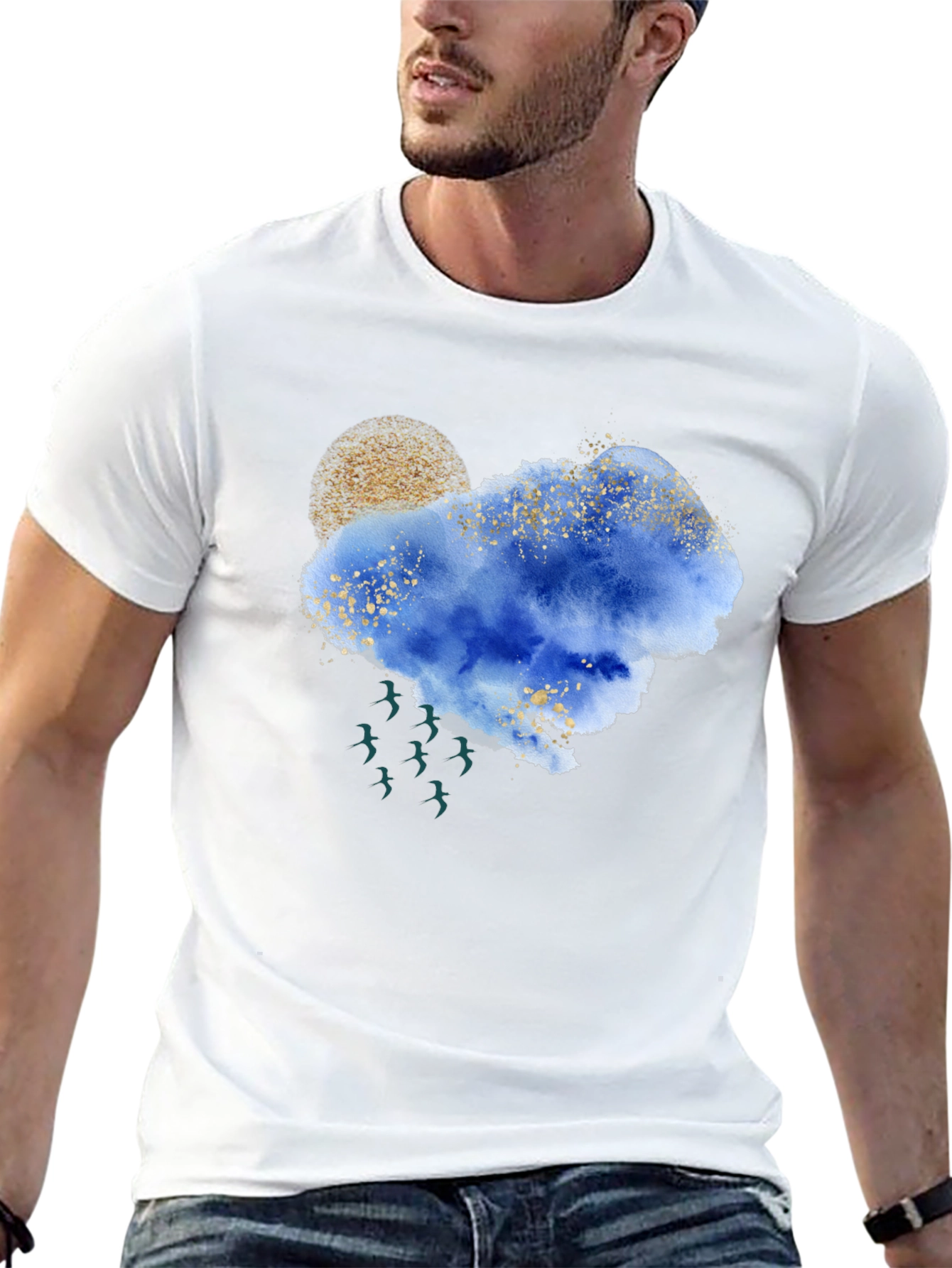 Watercolor Cloud Graphic T-Shirt