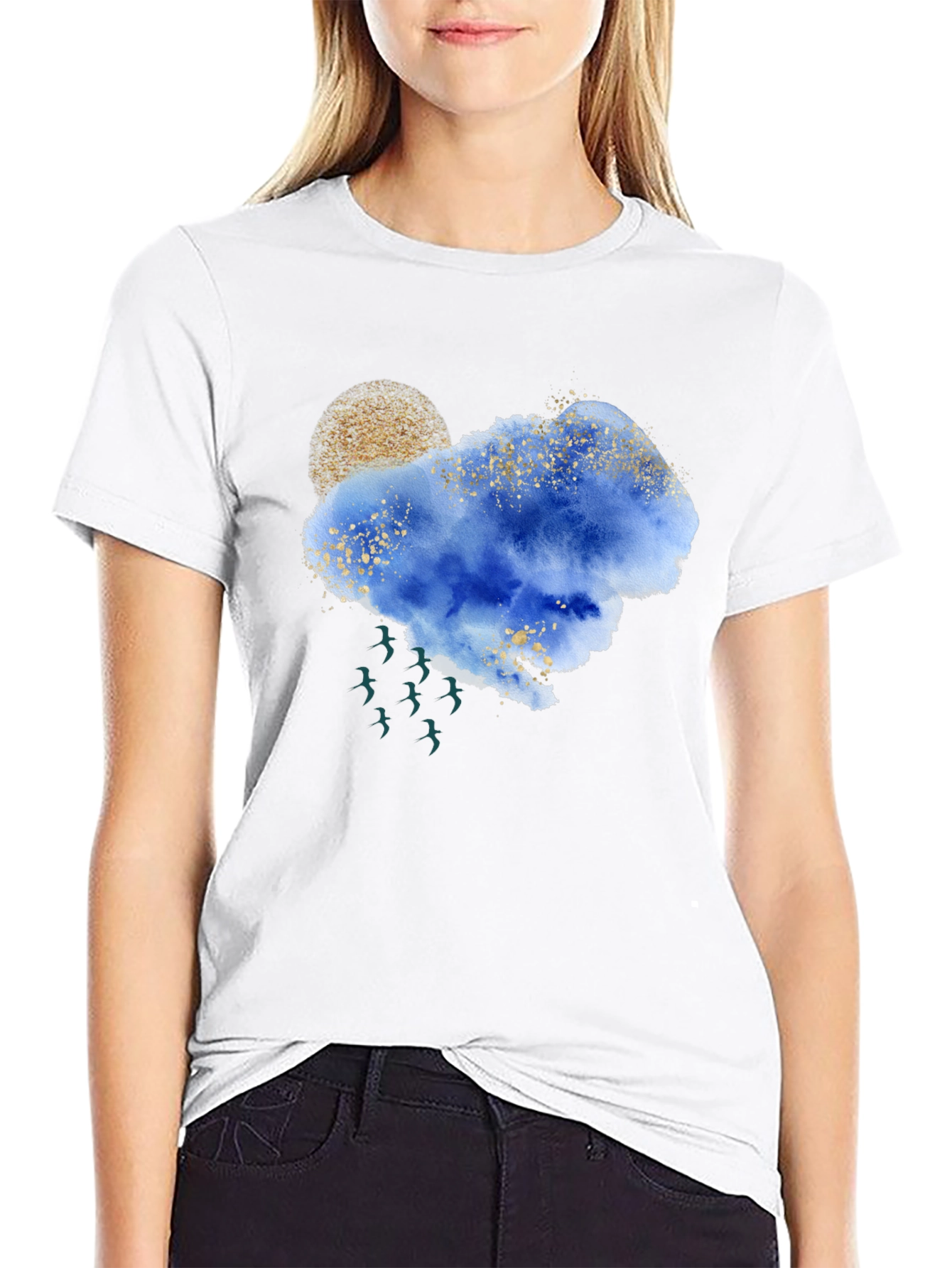Watercolor Cloud Graphic T-Shirt
