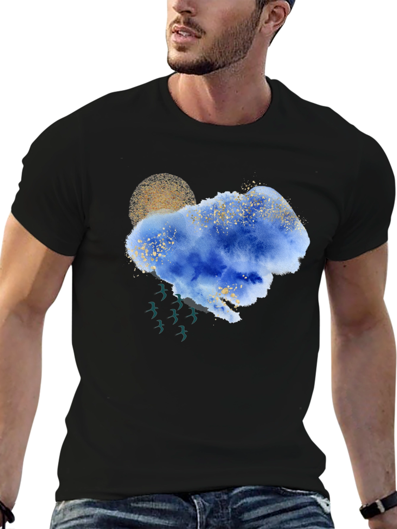 Watercolor Cloud Graphic T-Shirt