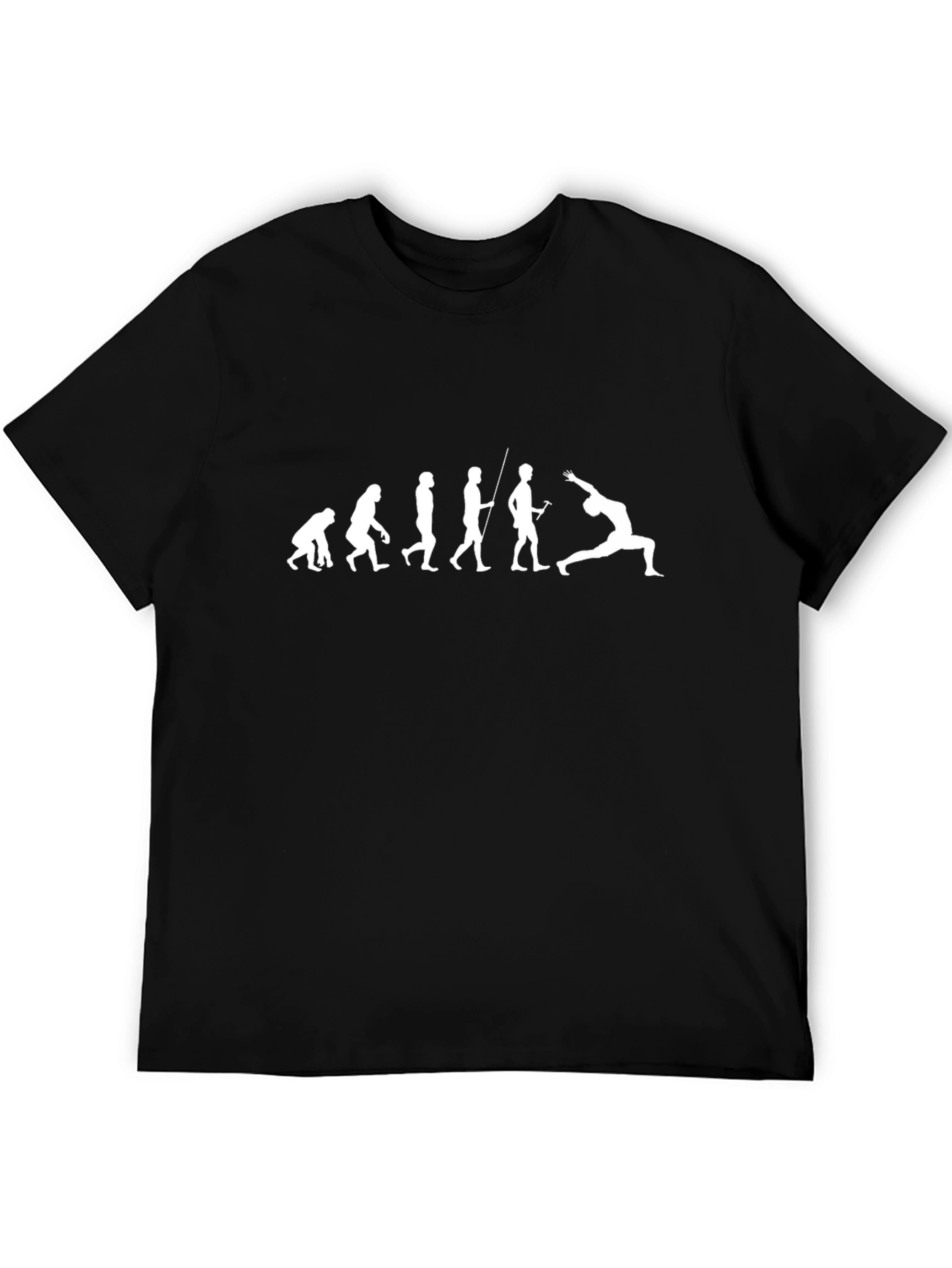 Evolution to Yoga Black Graphic T-Shirt